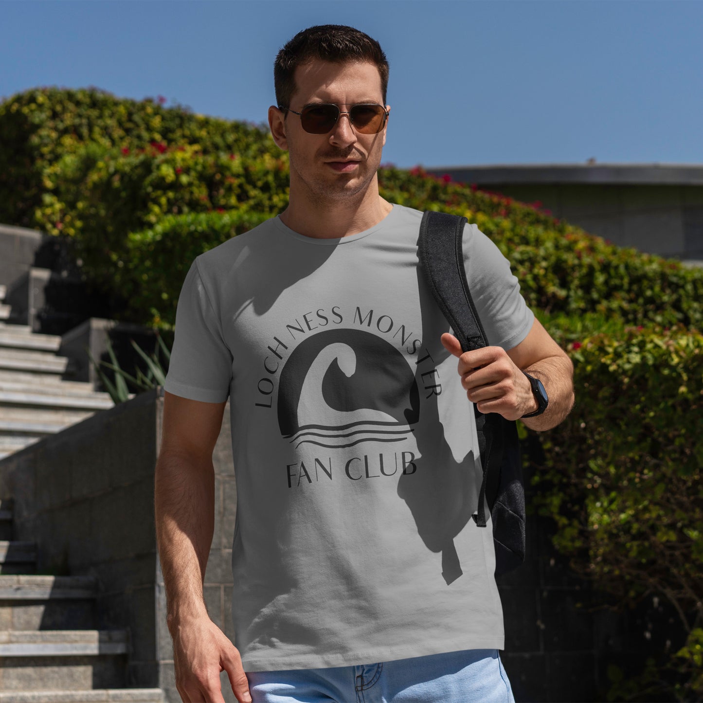 Loch Ness Monster T-Shirt - Minimal Nessie Line Art Scotland Tee