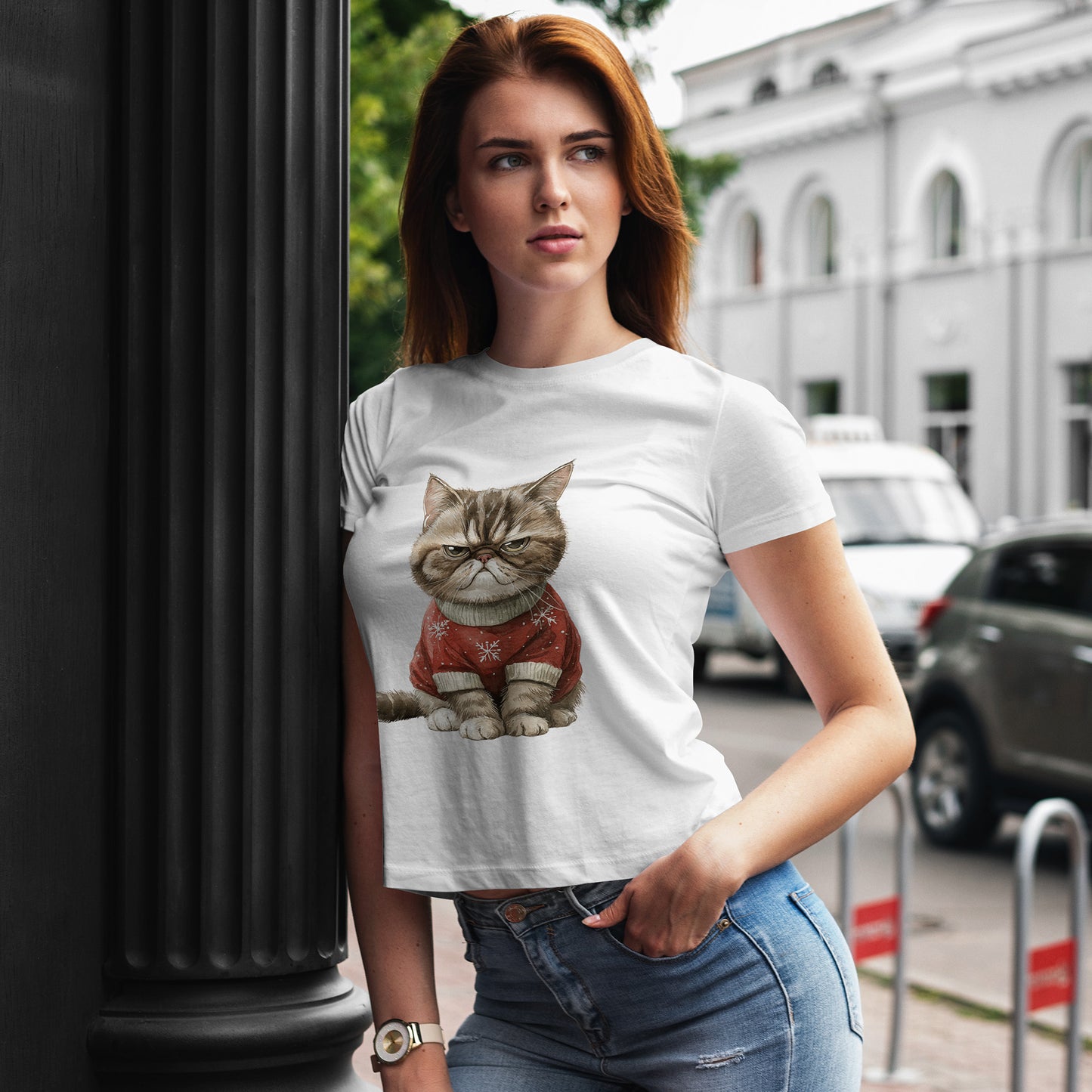 Grumpy Christmas Cat T-Shirt