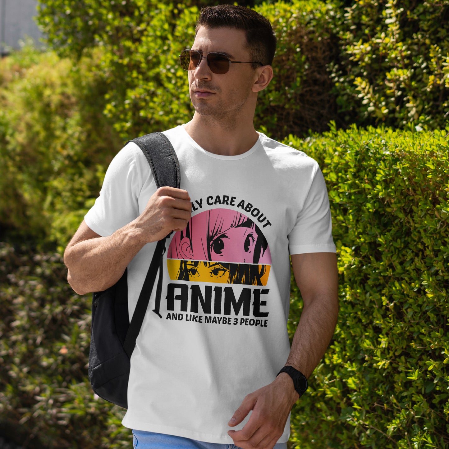 I Only Care About Anime And Like Maybe 3 People Shirt - Manga Eyes Tee