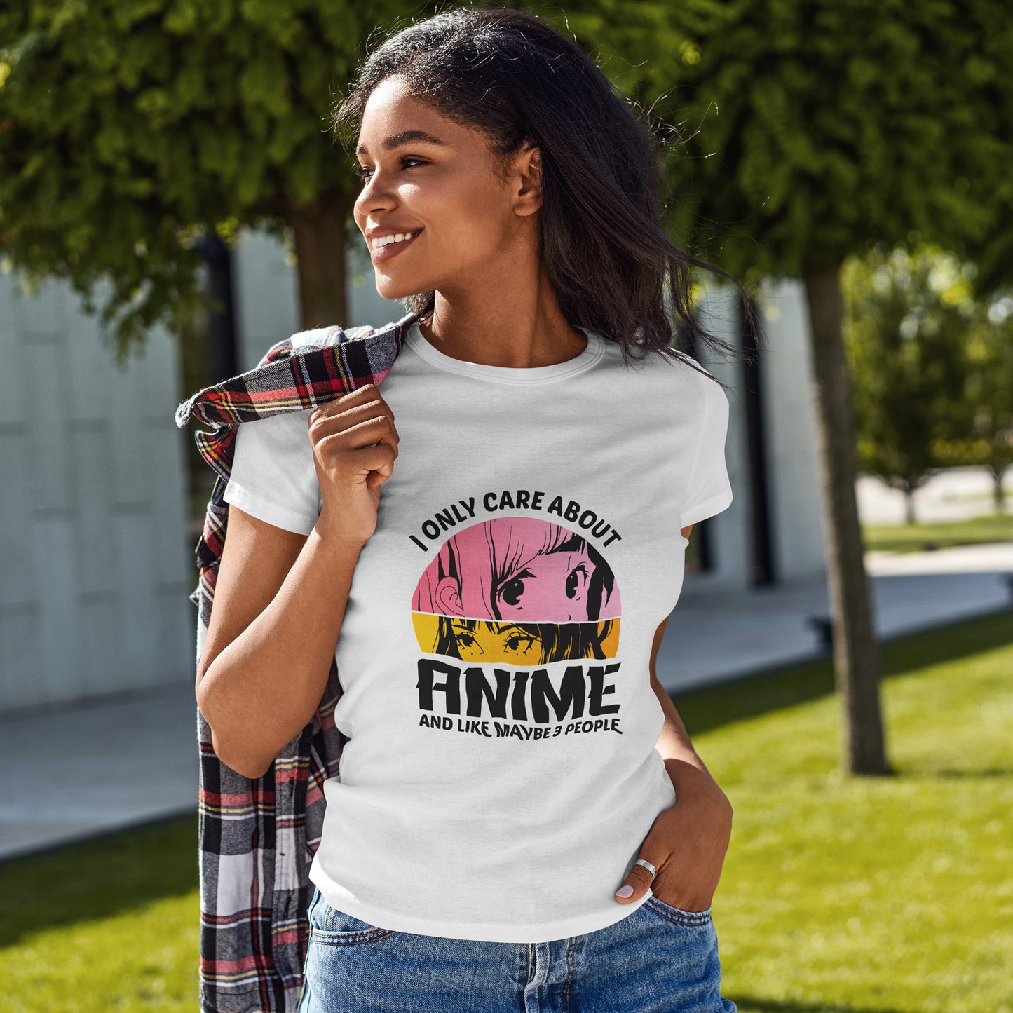 I Only Care About Anime And Like Maybe 3 People Shirt - Manga Eyes Tee