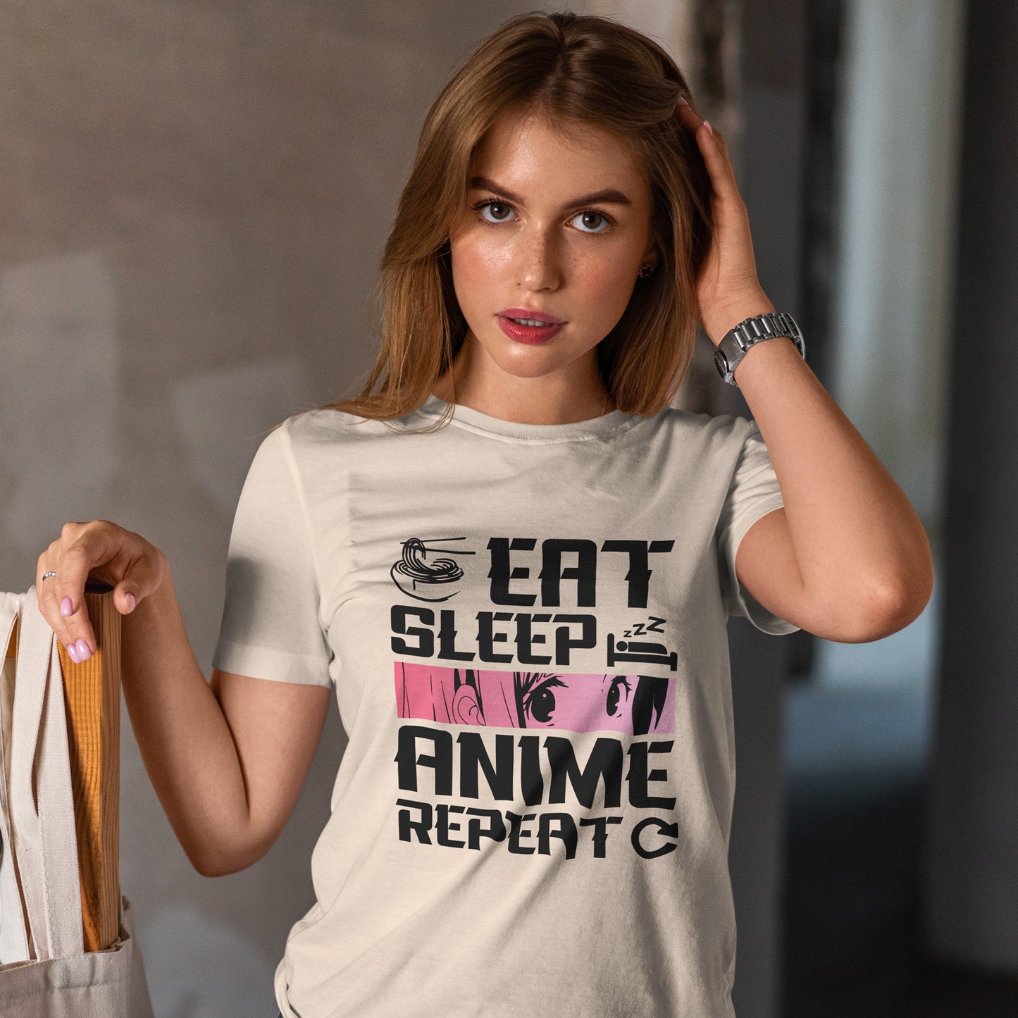 Eat Sleep Anime Repeat Shirt - Otaku Routine Tee