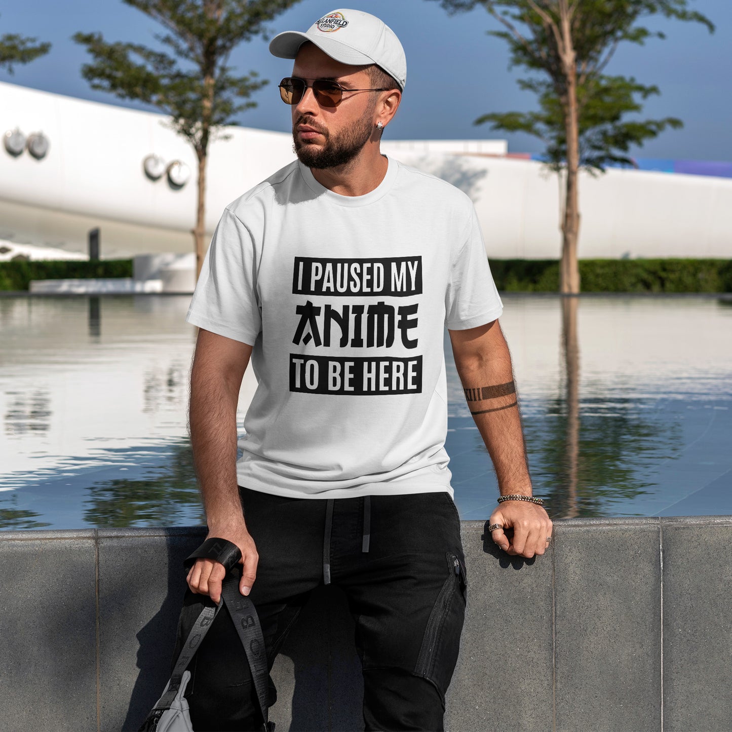 I Paused My Anime To Be Here Shirt - Otaku Text Tee