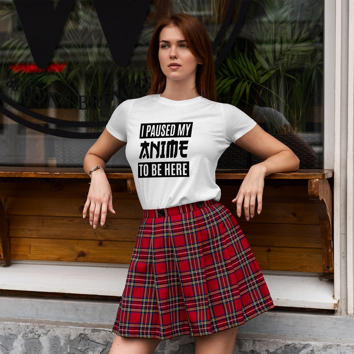 I Paused My Anime To Be Here Shirt - Otaku Text Tee