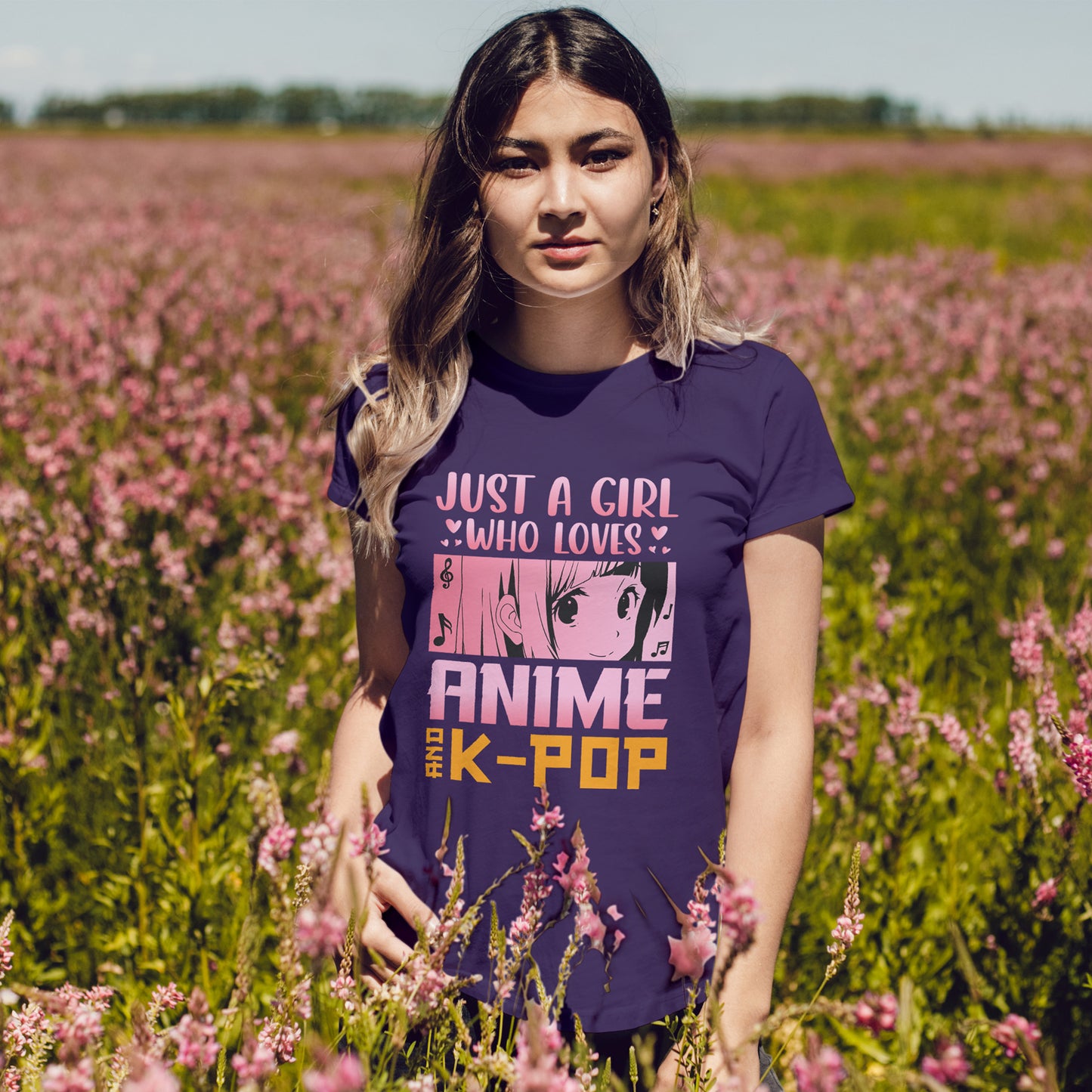 Just a Girl Who Loves Anime and K-Pop Shirt - Kawaii Manga Tee