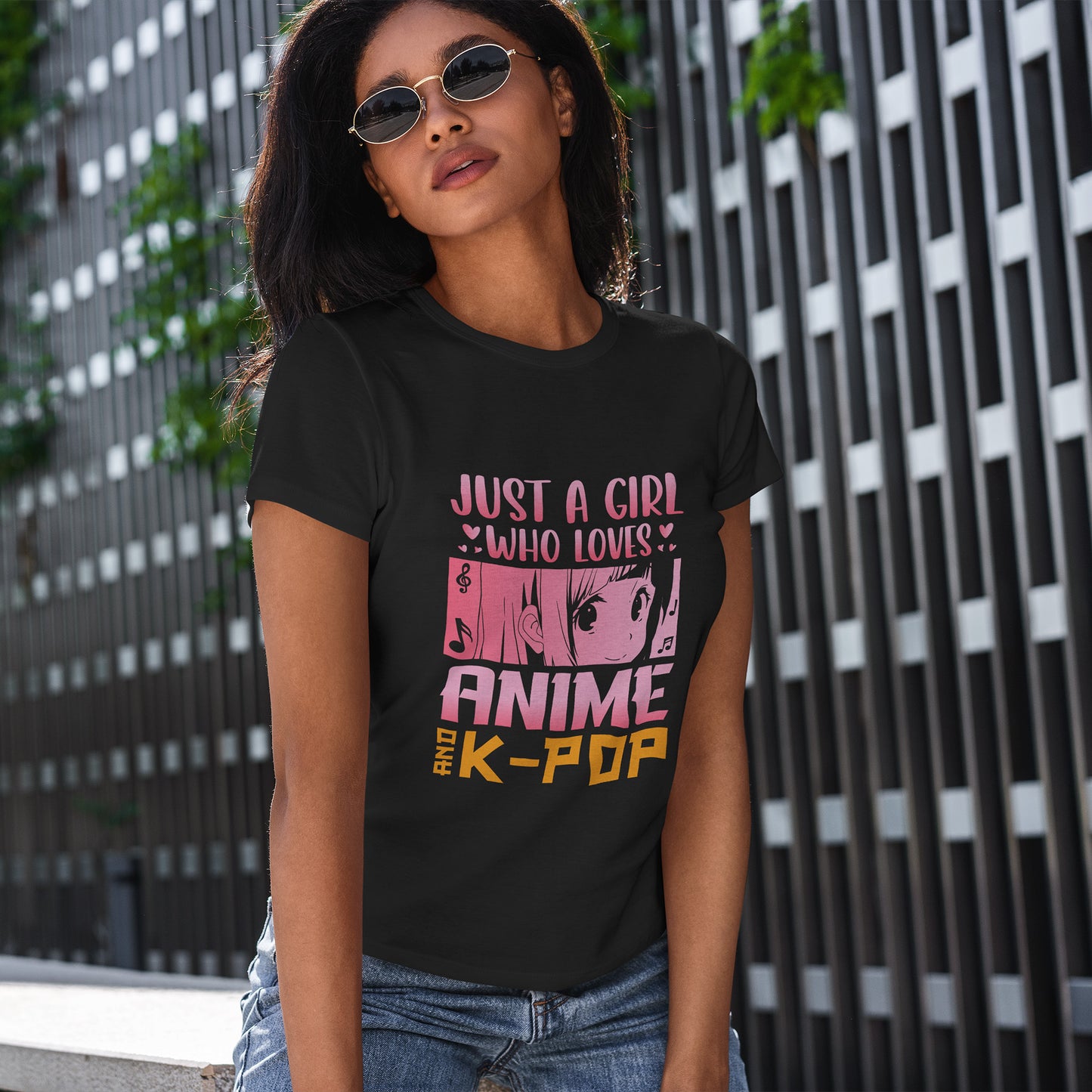 Just a Girl Who Loves Anime and K-Pop Shirt - Kawaii Manga Tee