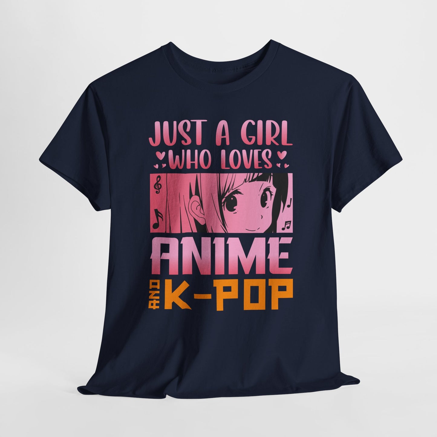 Just a Girl Who Loves Anime and K-Pop Shirt - Kawaii Manga Tee