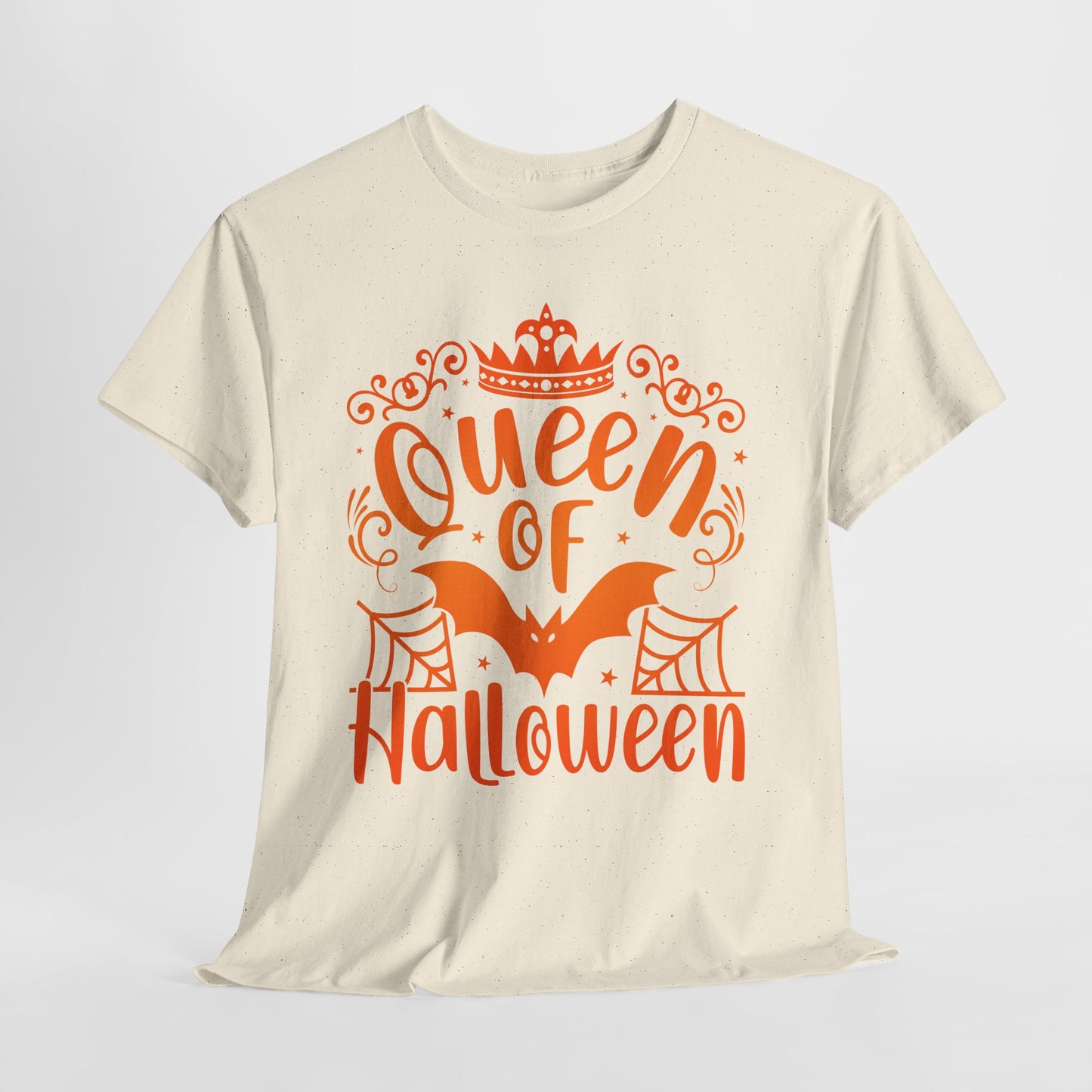 Queen of Halloween T-Shirt - Gothic Spider Web Crown Tee