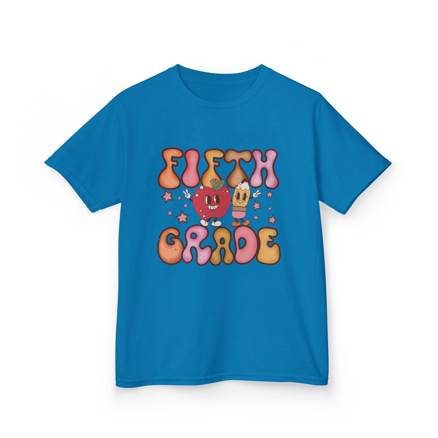 Fifth Grade Bubble Letters T-Shirt | Cute Retro Back to School Tee