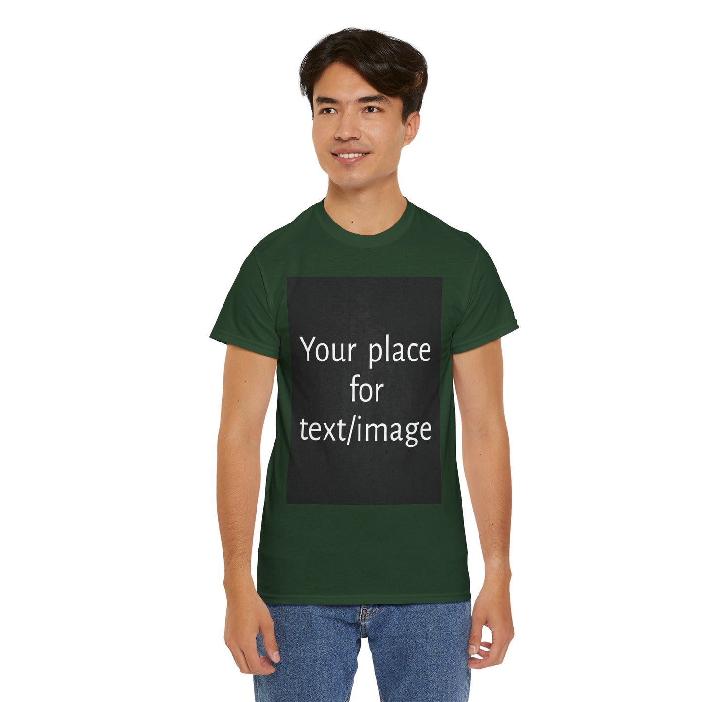 Machen Sie es zu Ihrem – Individuelles T-Shirt mit Vorder- und Rückseite | Personalisiertes T-Shirt für Fotos, Text oder Logos – Ihre Kunst, Ihr T-Shirt