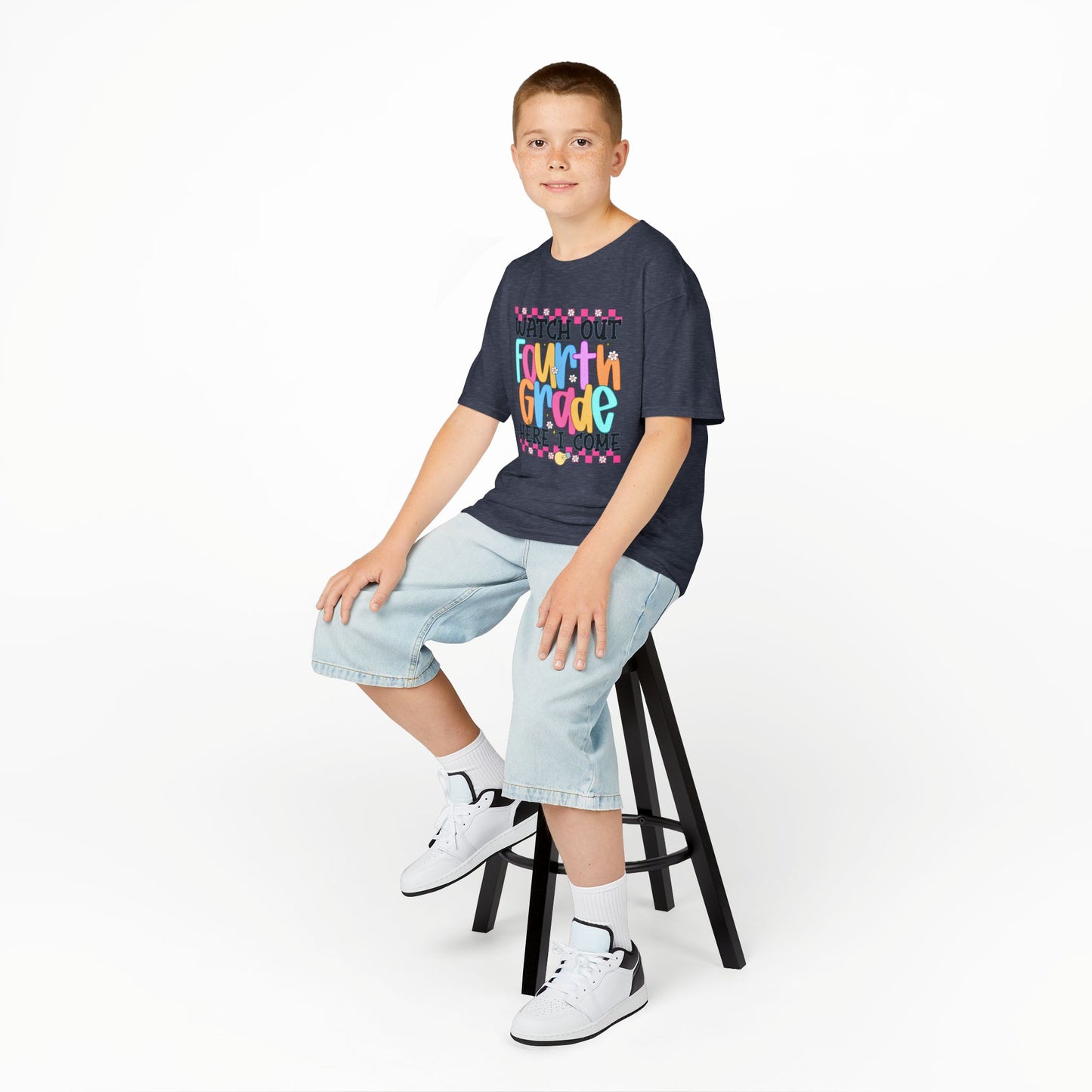 Watch Out Fourth Grade Shirt - Funny Kids Back to School Tee, Heavy Cotton 4th Grade Shirt, First Day of School Outfit