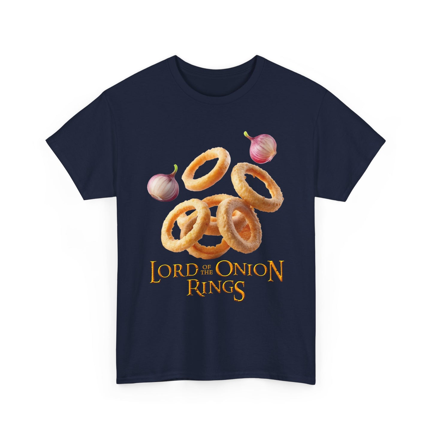 Lord of the Onion Rings - Funny Food & Fantasy Parody T-Shirt