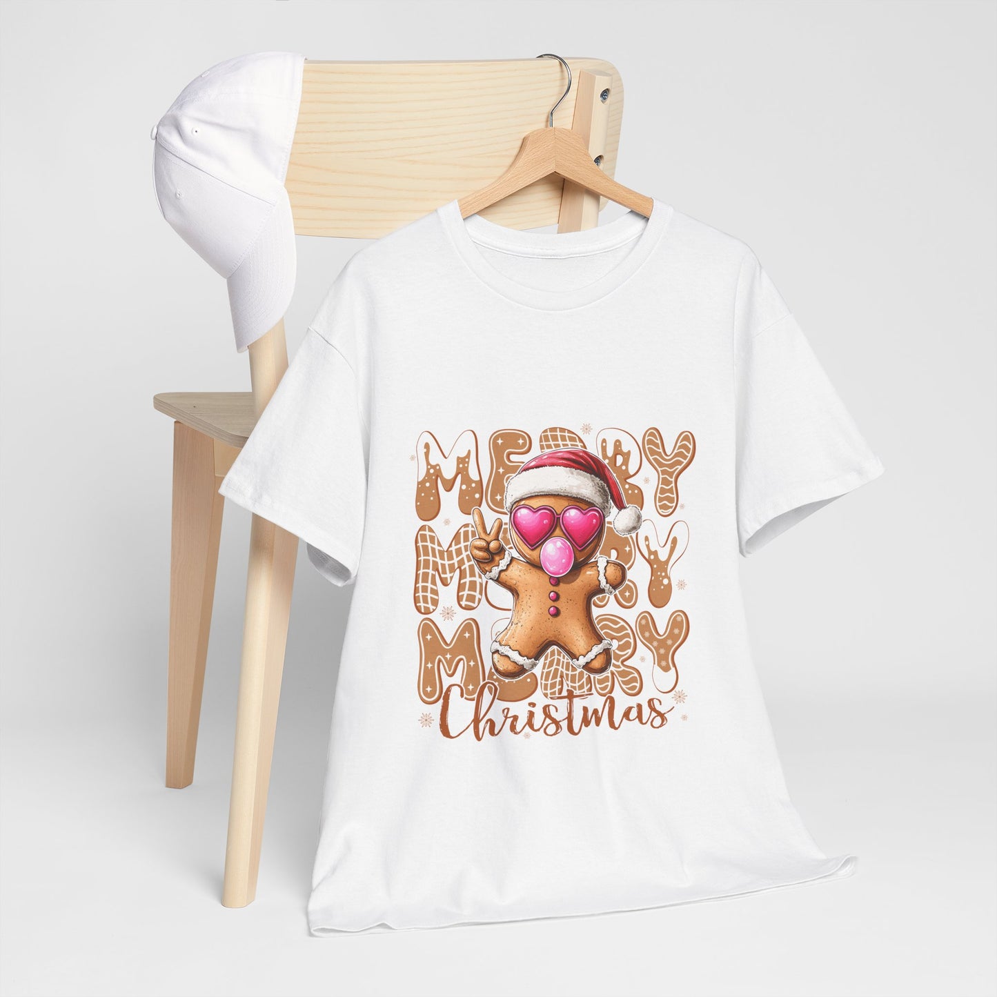 Merry Christmas Gingerbread T-Shirt - Funny Holiday Cookie Tee