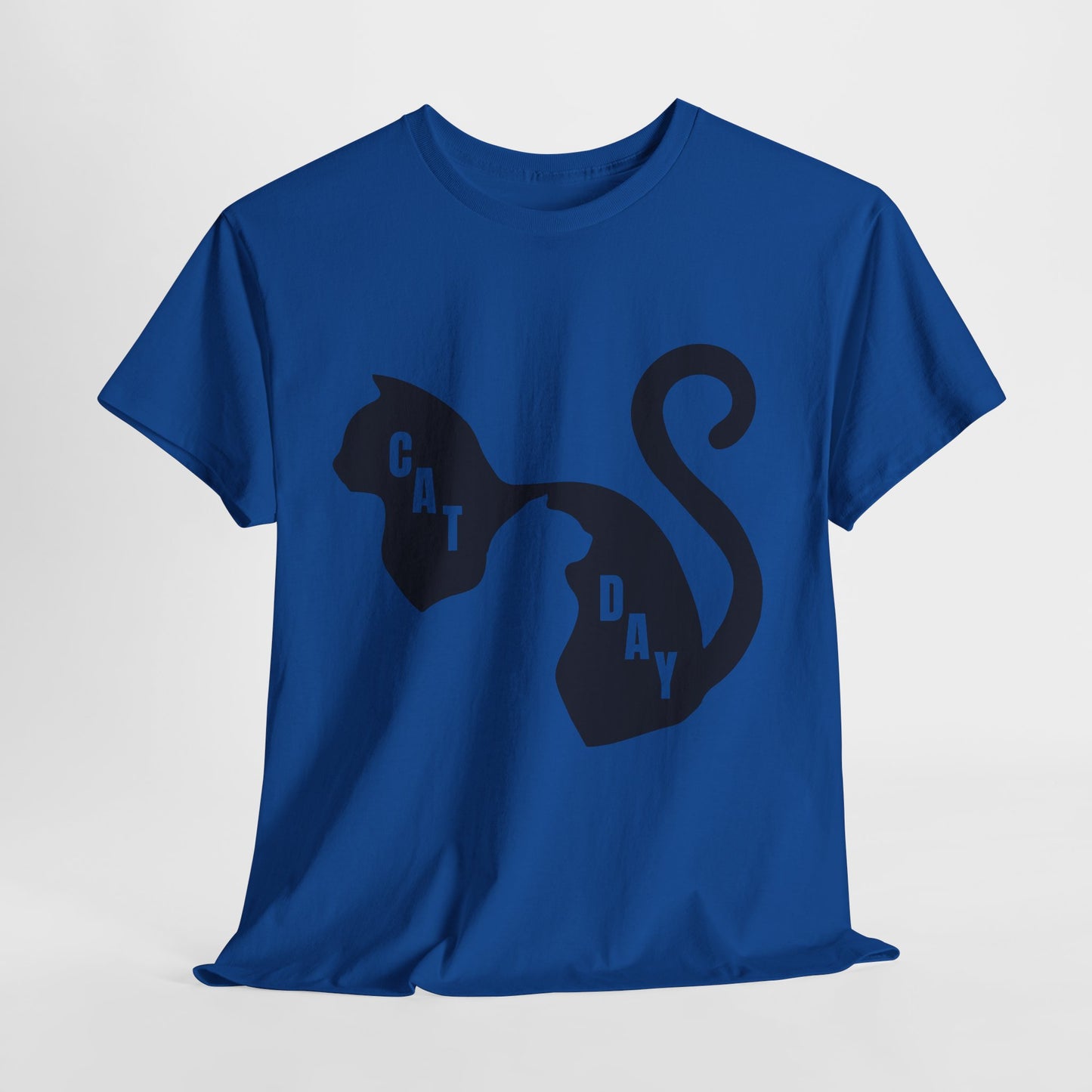 Cat Day Minimalist Black Cat Silhouette T-Shirt