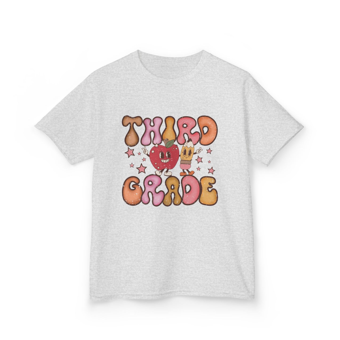 Third Grade Bubble Letters T-Shirt | Cute Retro Back to School Kids Tee