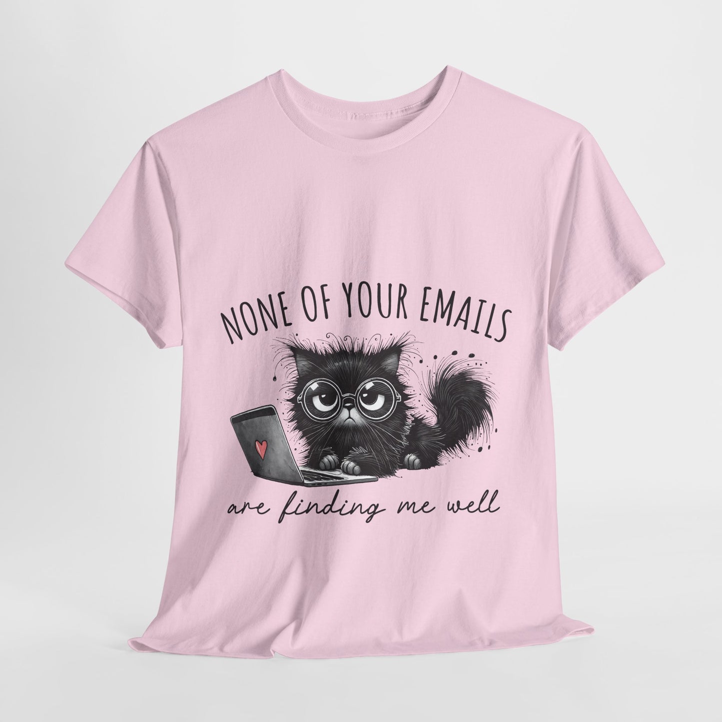 Work From Home Grumpy Cat T-Shirt - None of Your Emails Tee
