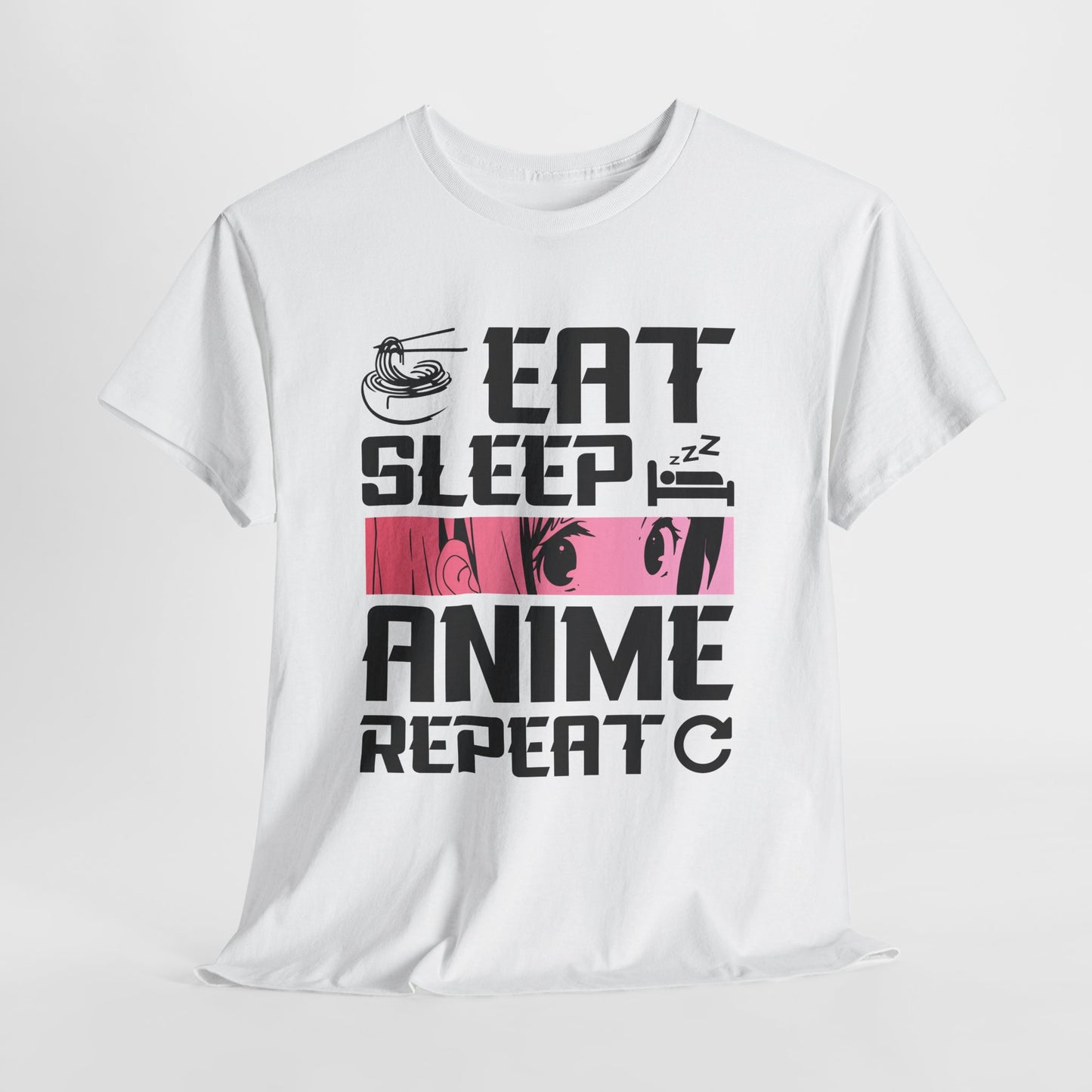 Eat Sleep Anime Repeat Shirt - Otaku Routine Tee