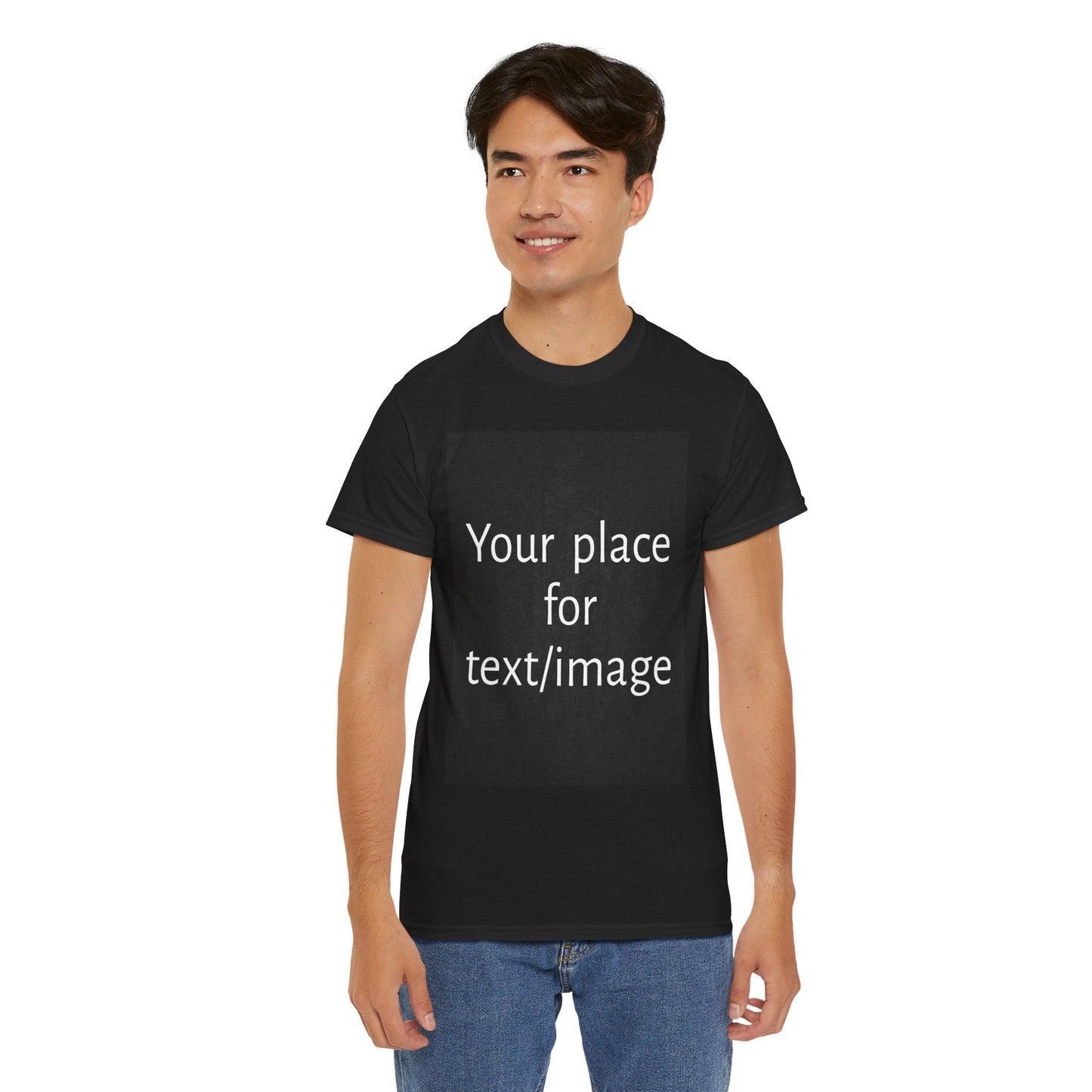 Machen Sie es zu Ihrem – Individuelles T-Shirt mit Vorder- und Rückseite | Personalisiertes T-Shirt für Fotos, Text oder Logos – Ihre Kunst, Ihr T-Shirt