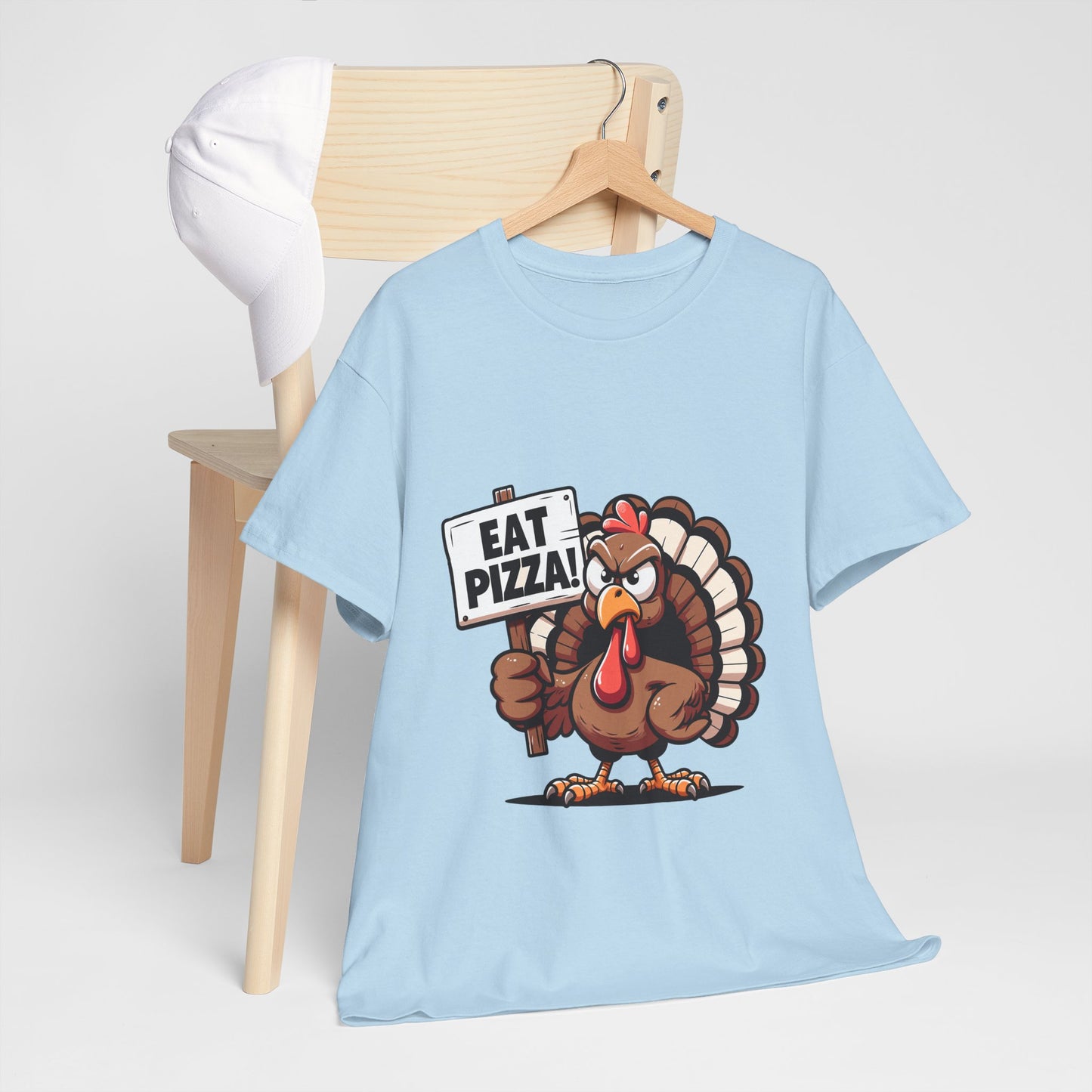 Eat Pizza Turkey T-Shirt - Funny Thanksgiving Anti-Turkey Pizza Lover Tee