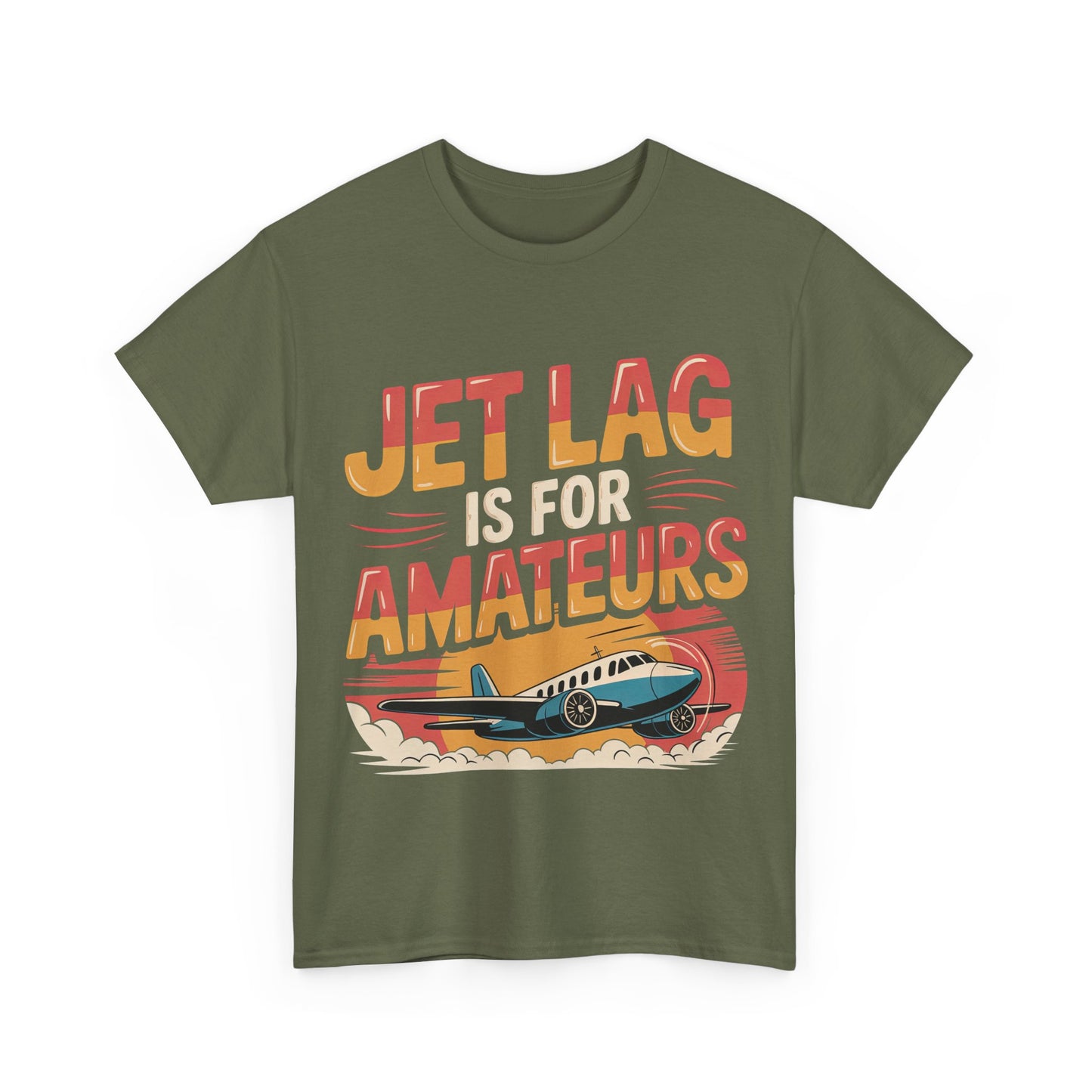 Jet Lag Is For Amateurs T-Shirt - Funny Frequent Flyer Retro Airplane Tee