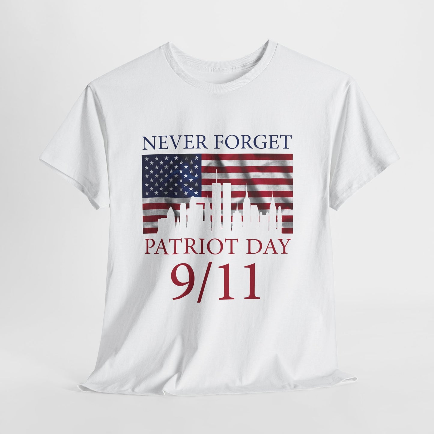 Patriot Day 9/11 T-Shirt - Never Forget American Flag NYC Memorial Tee
