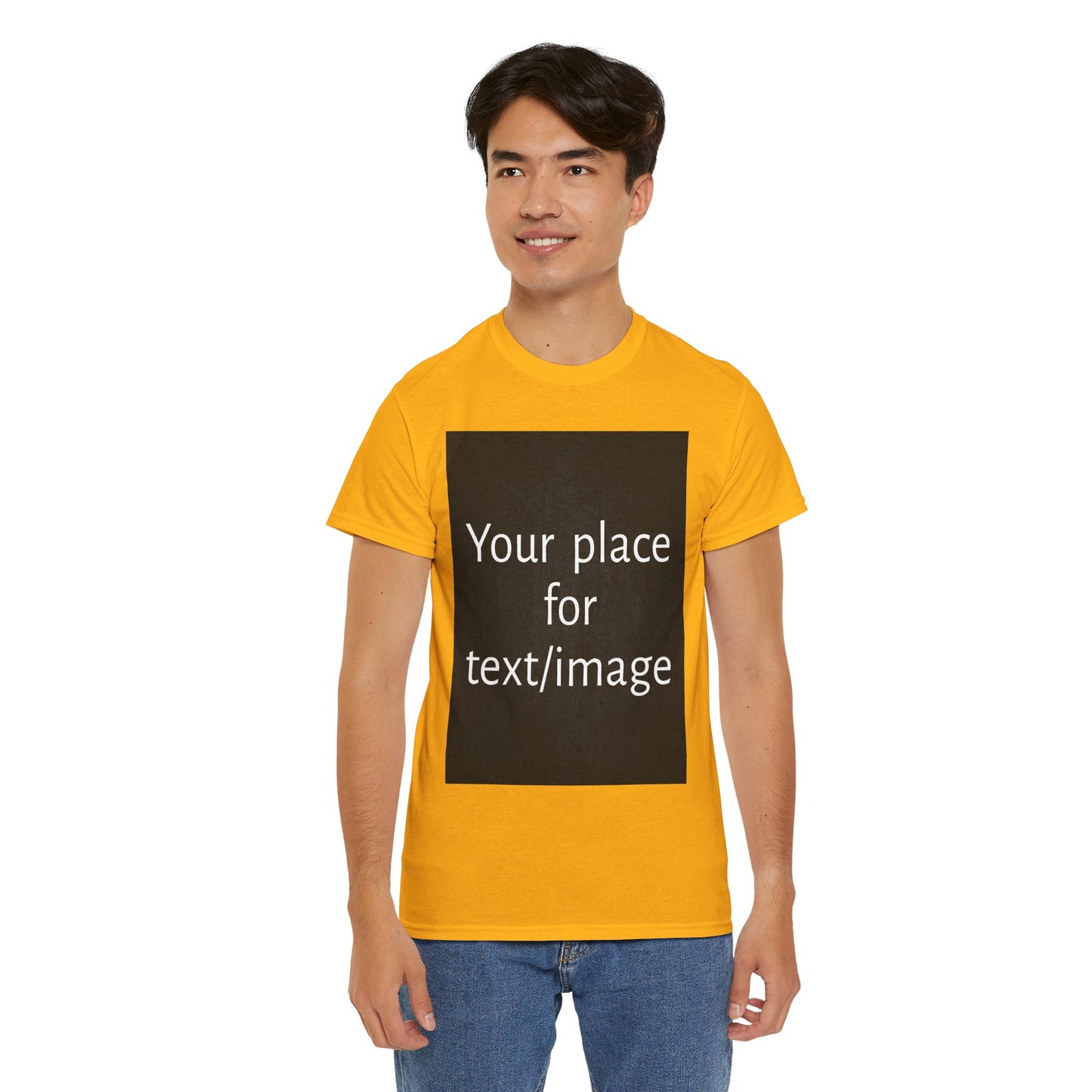 Machen Sie es zu Ihrem – Individuelles T-Shirt mit Vorder- und Rückseite | Personalisiertes T-Shirt für Fotos, Text oder Logos – Ihre Kunst, Ihr T-Shirt