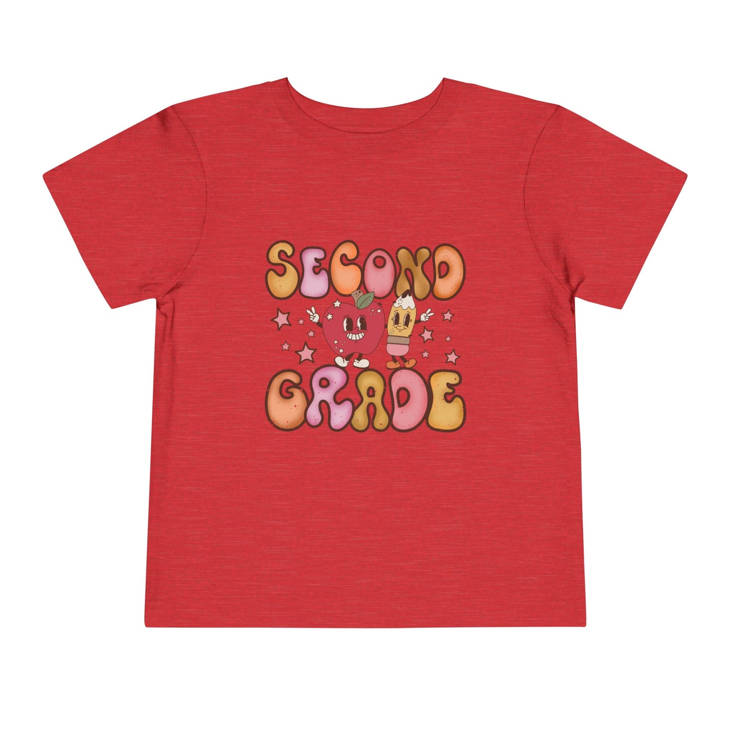 Second Grade Bubble Letters T-Shirt | Cute Retro Kawaii Back to School Kids Tee