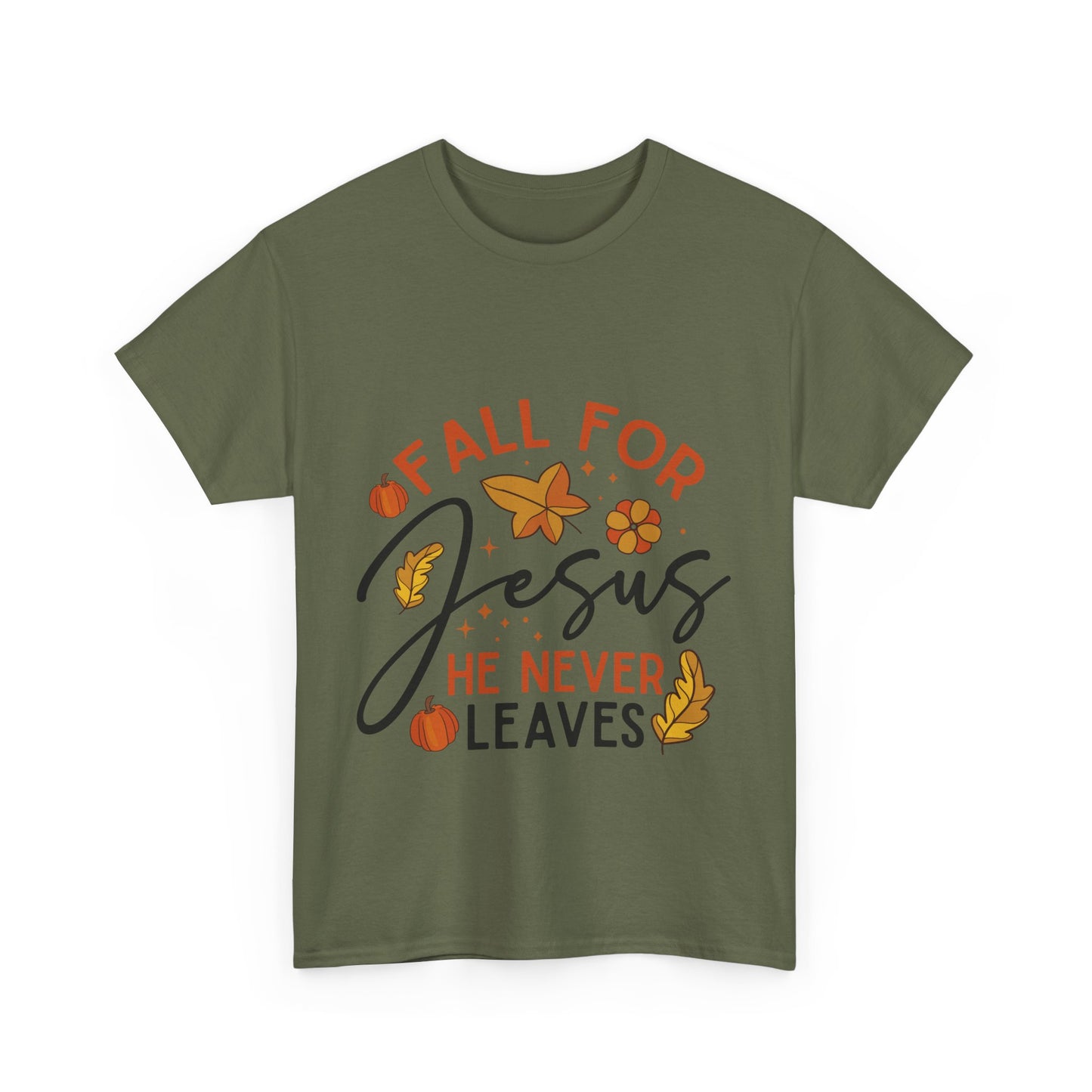 Fall For Jesus T-Shirt - Christian Faith Thanksgiving Autumn Pumpkin Tee