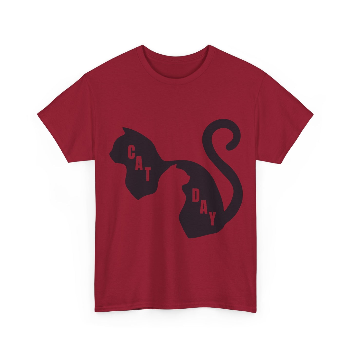 Cat Day Minimalist Black Cat Silhouette T-Shirt