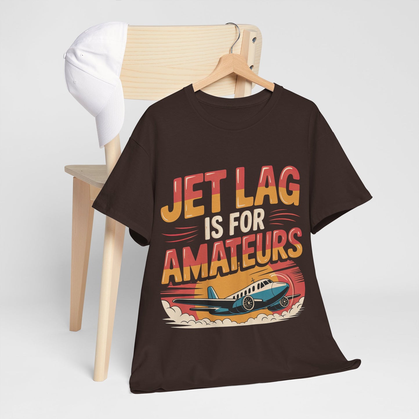Jet Lag Is For Amateurs T-Shirt - Funny Frequent Flyer Retro Airplane Tee