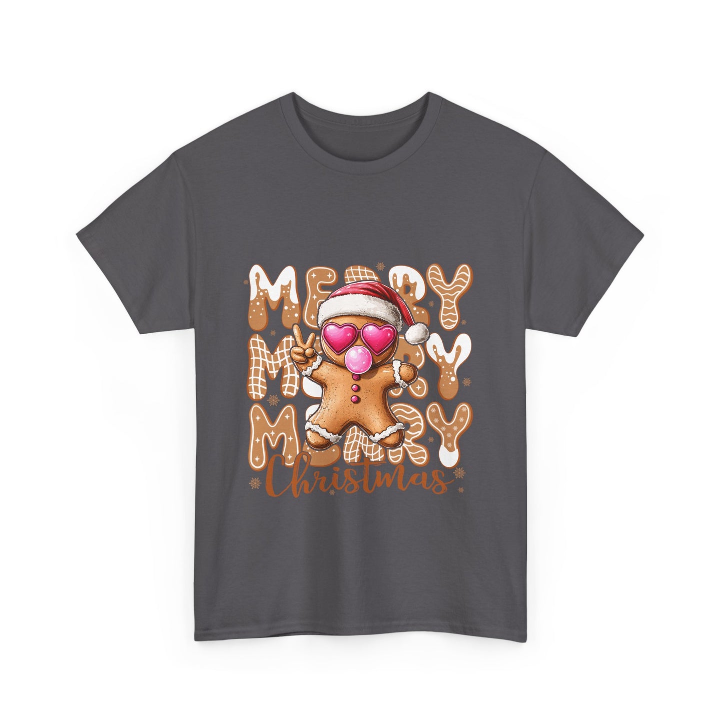 Merry Christmas Gingerbread T-Shirt - Funny Holiday Cookie Tee