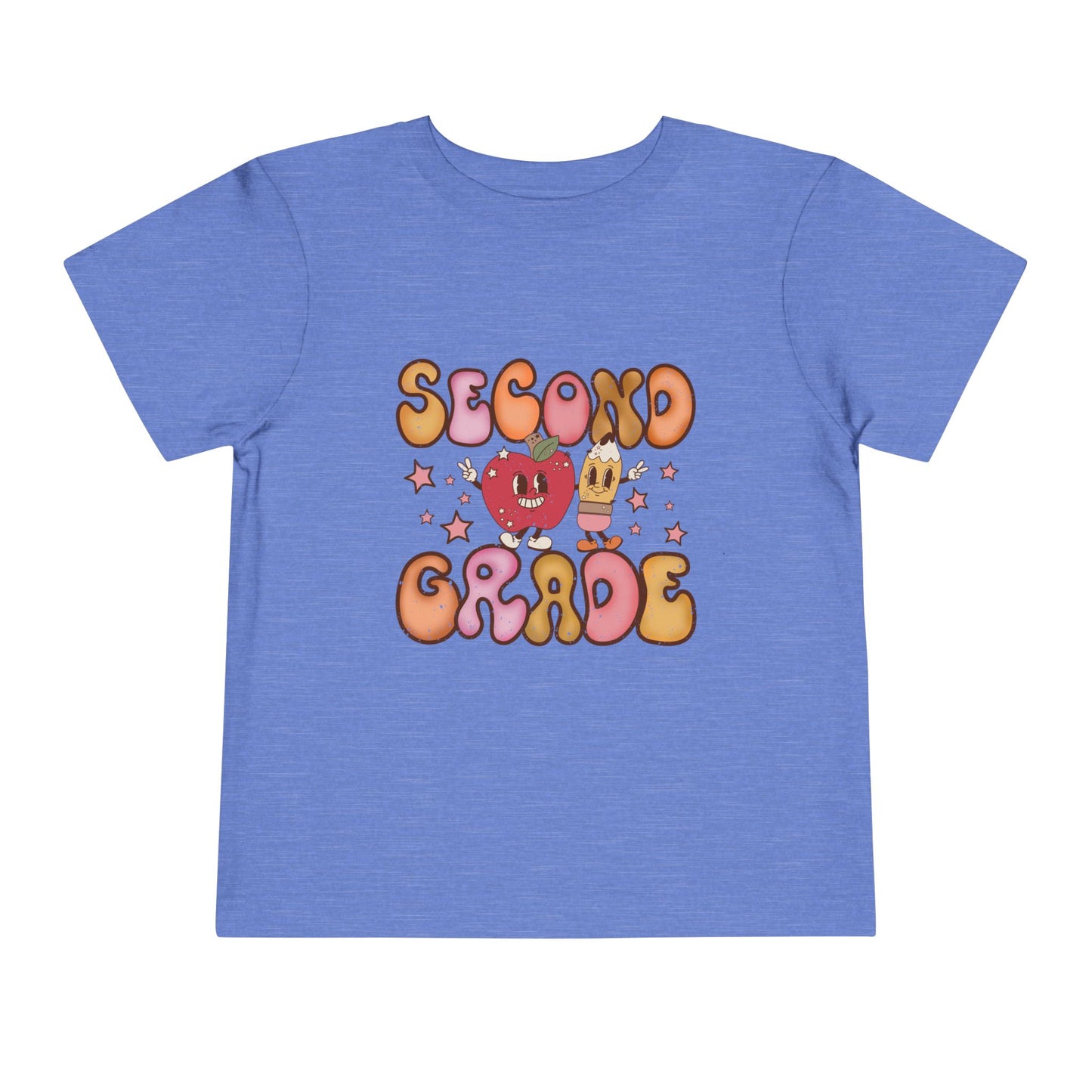 Second Grade Bubble Letters T-Shirt | Cute Retro Kawaii Back to School Kids Tee