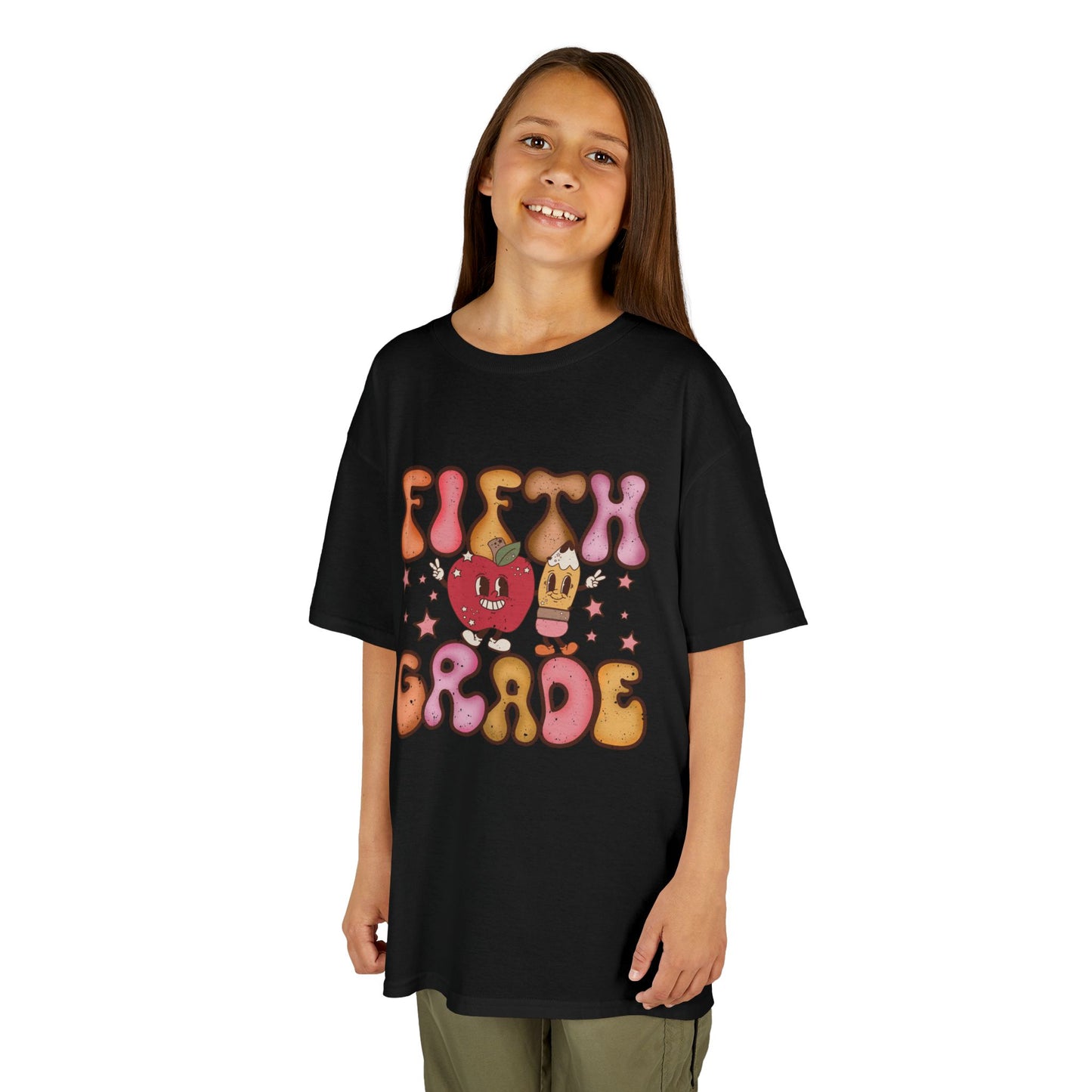 Fifth Grade Bubble Letters T-Shirt | Cute Retro Back to School Tee