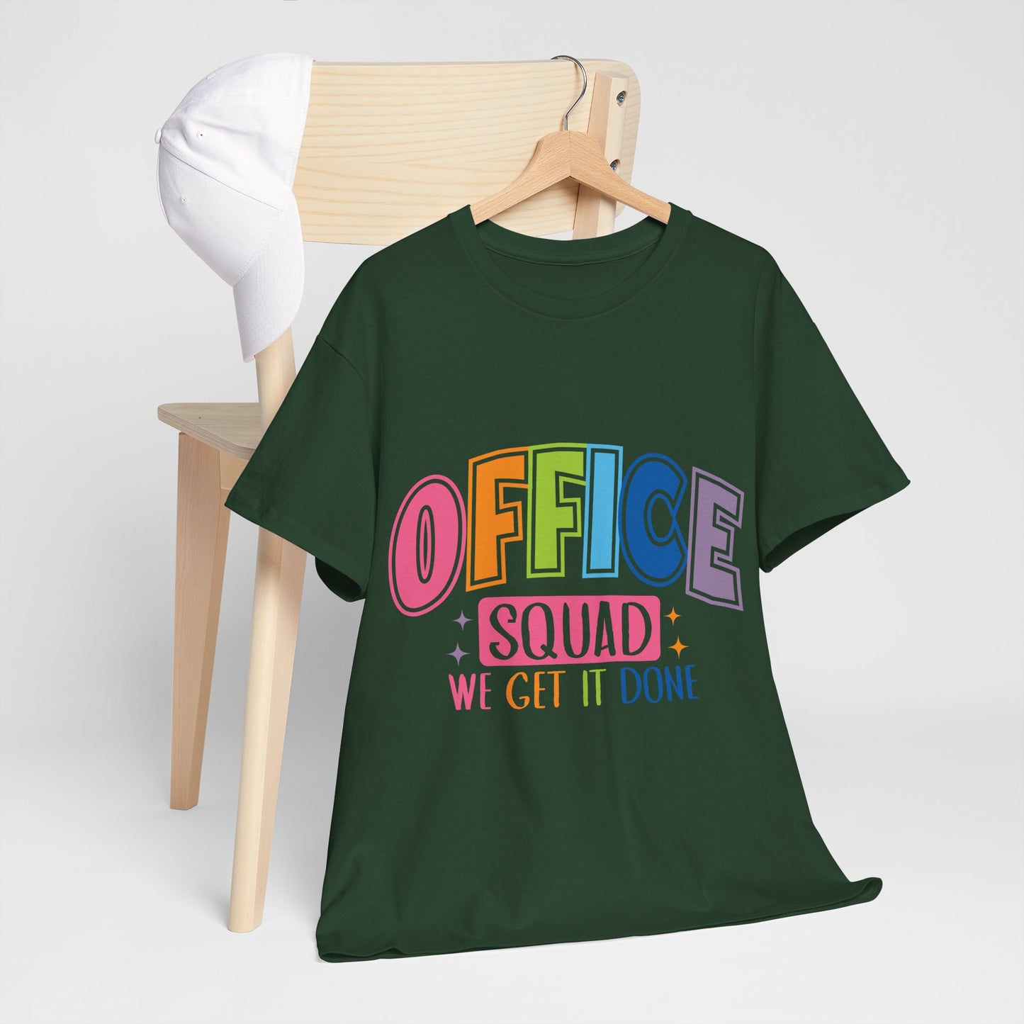 Office Squad Shirt - Colorful Team Admin Tee for Secretaries & School Staff, Funny Office Teamwork Shirt, We Get It Done Gift