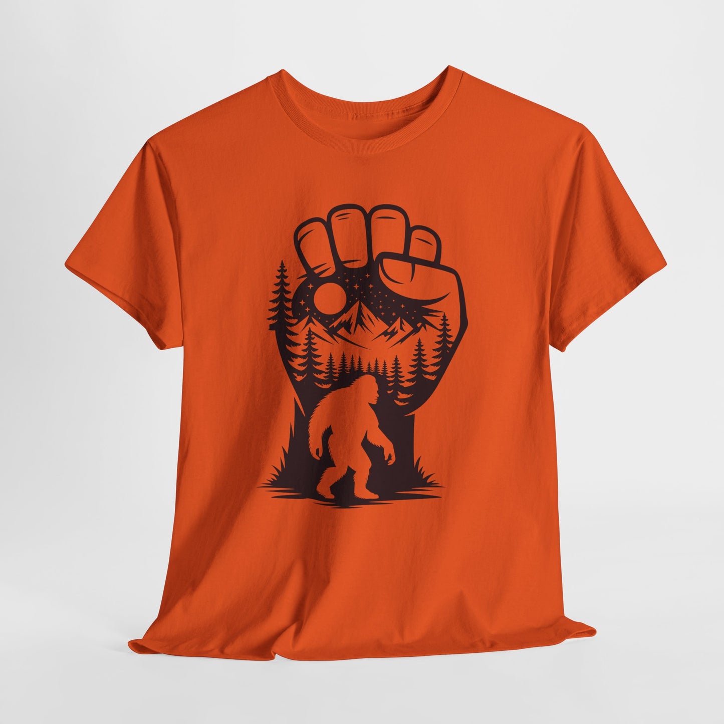 Bigfoot Forest Silhouette T-Shirt - Sasquatch Mountain Tee