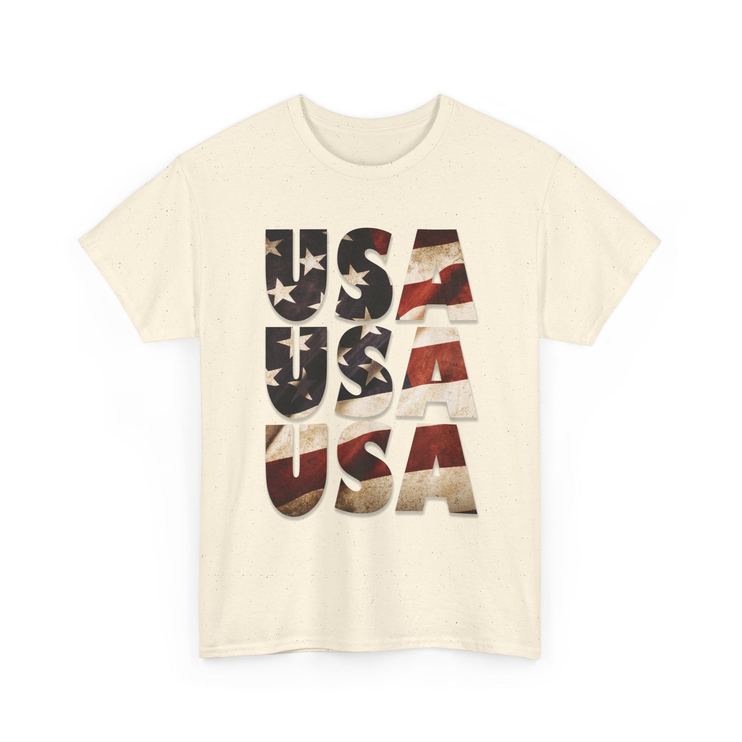 Vintage USA Flag T-Shirt - Distressed American Flag 4th of July Tee