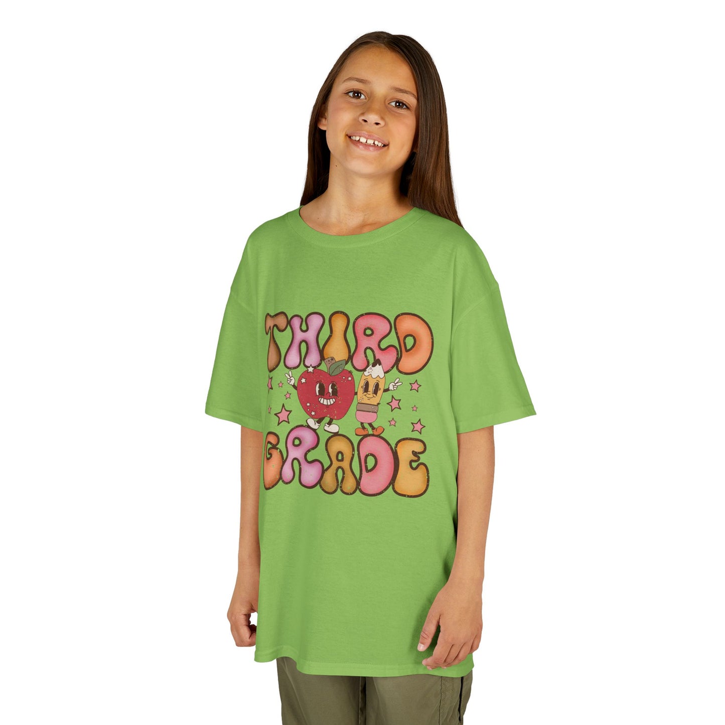 Third Grade Bubble Letters T-Shirt | Cute Retro Back to School Kids Tee
