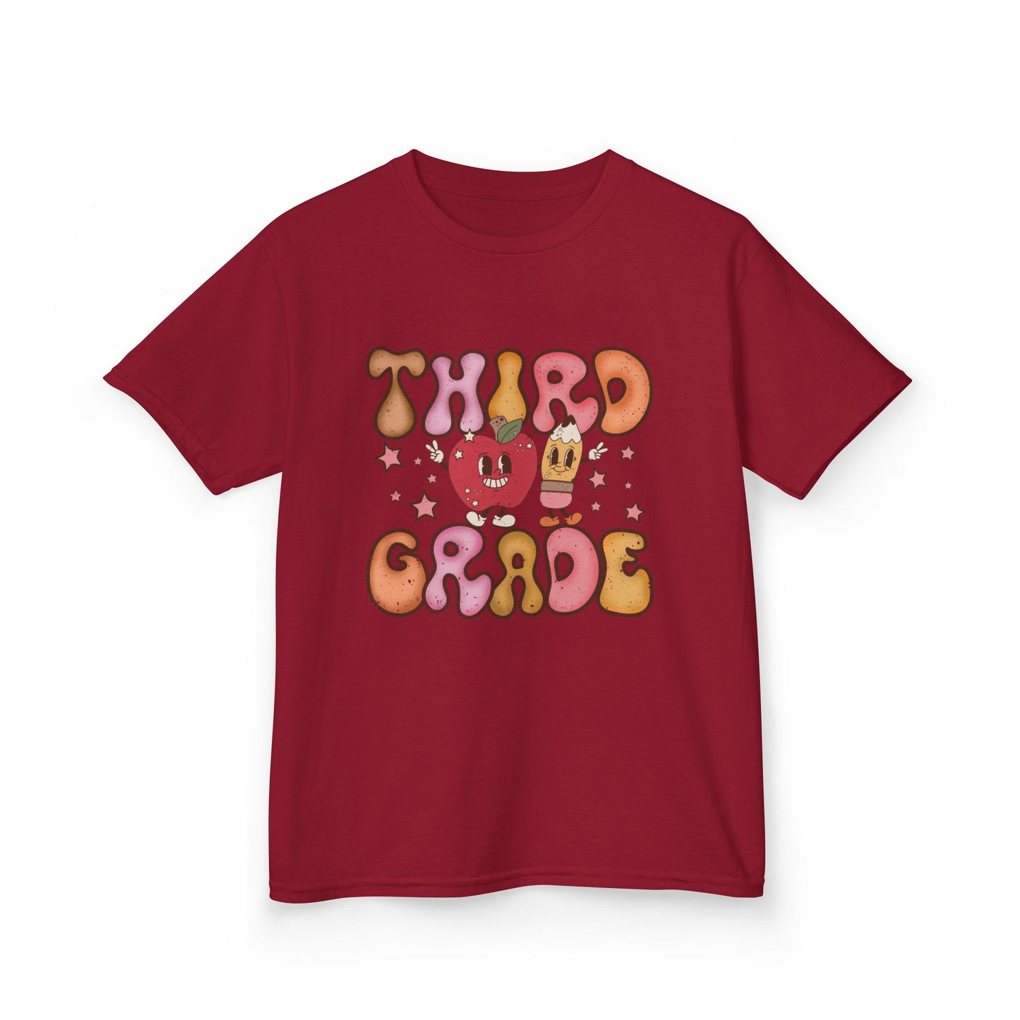 Third Grade Bubble Letters T-Shirt | Cute Retro Back to School Kids Tee