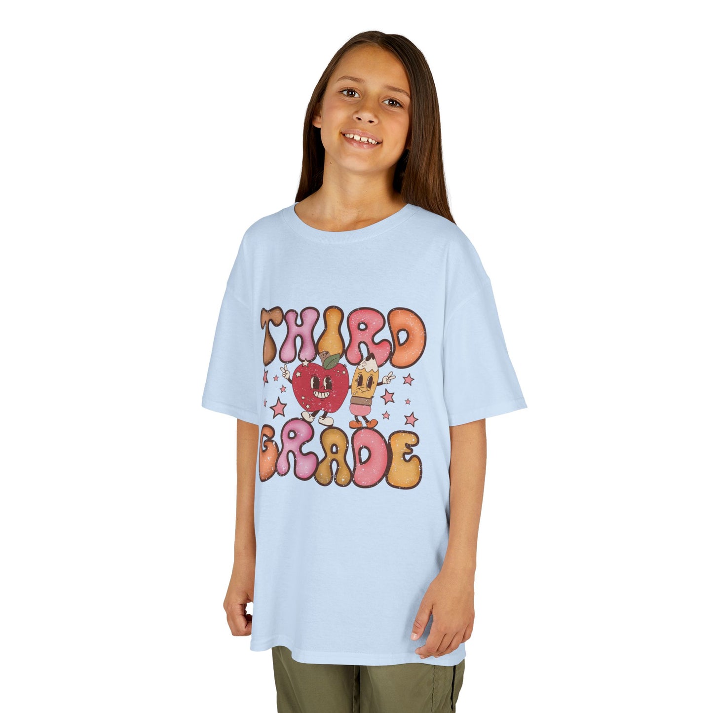 Third Grade Bubble Letters T-Shirt | Cute Retro Back to School Kids Tee