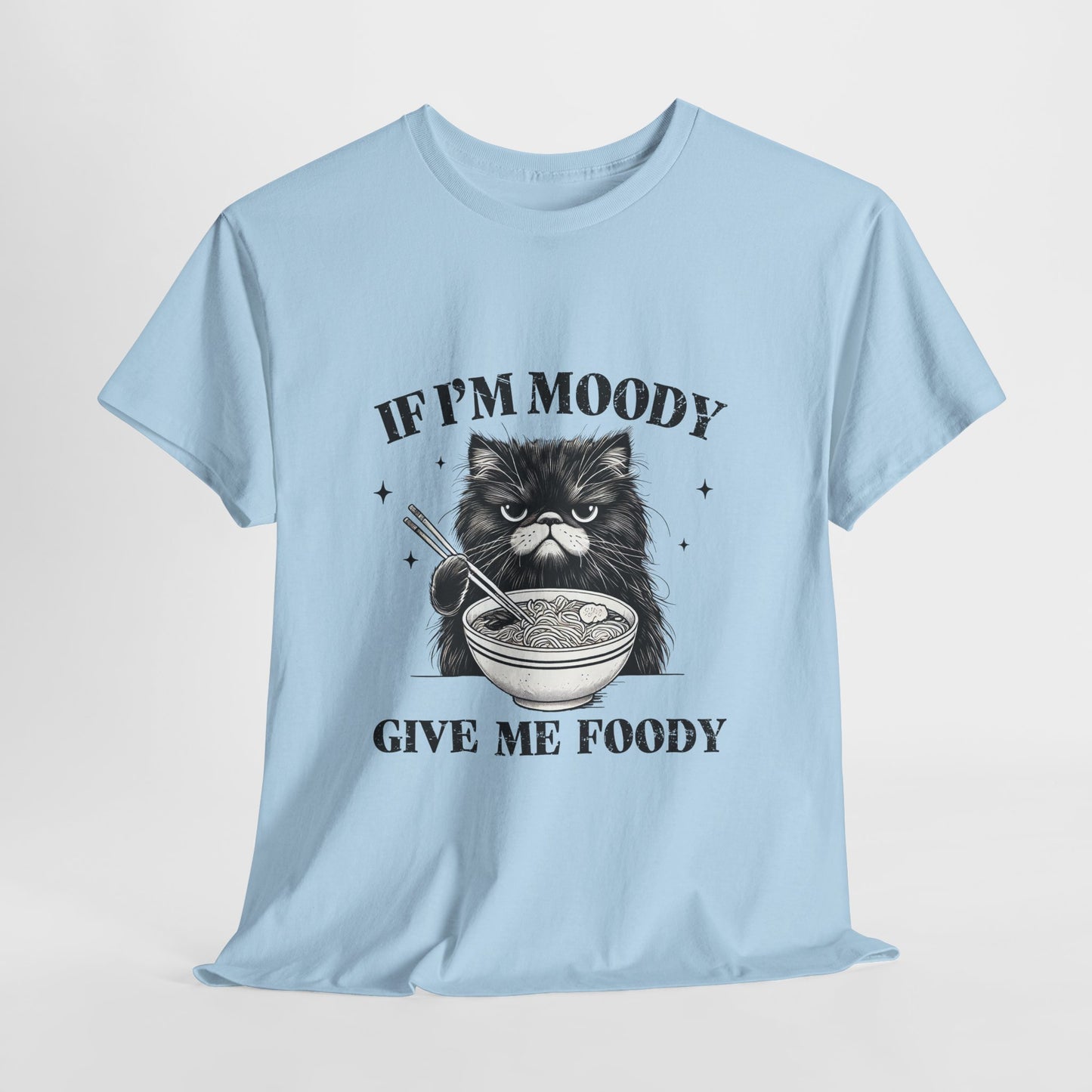 Grumpy Ramen Cat T-Shirt - Moody Kitty Noodles Tee