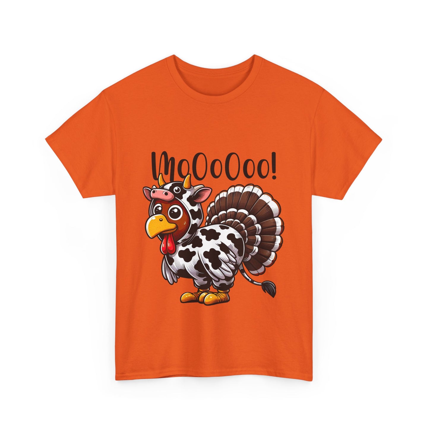 Turkey Moo T-Shirt - Funny Thanksgiving Cow Costume Tee