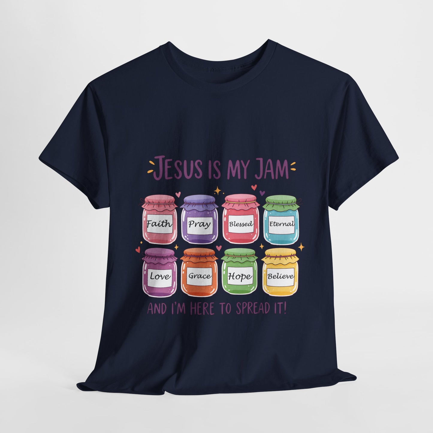 Jesus Is My Jam Shirt - Cute Christian Pun T-Shirt, Faith and Love Graphic Tee, Religious Humor Gift for Women & Men