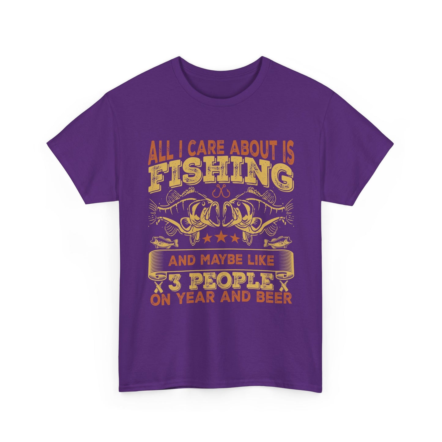 All I Care About Is Fishing T-Shirt - Funny Angler Tee