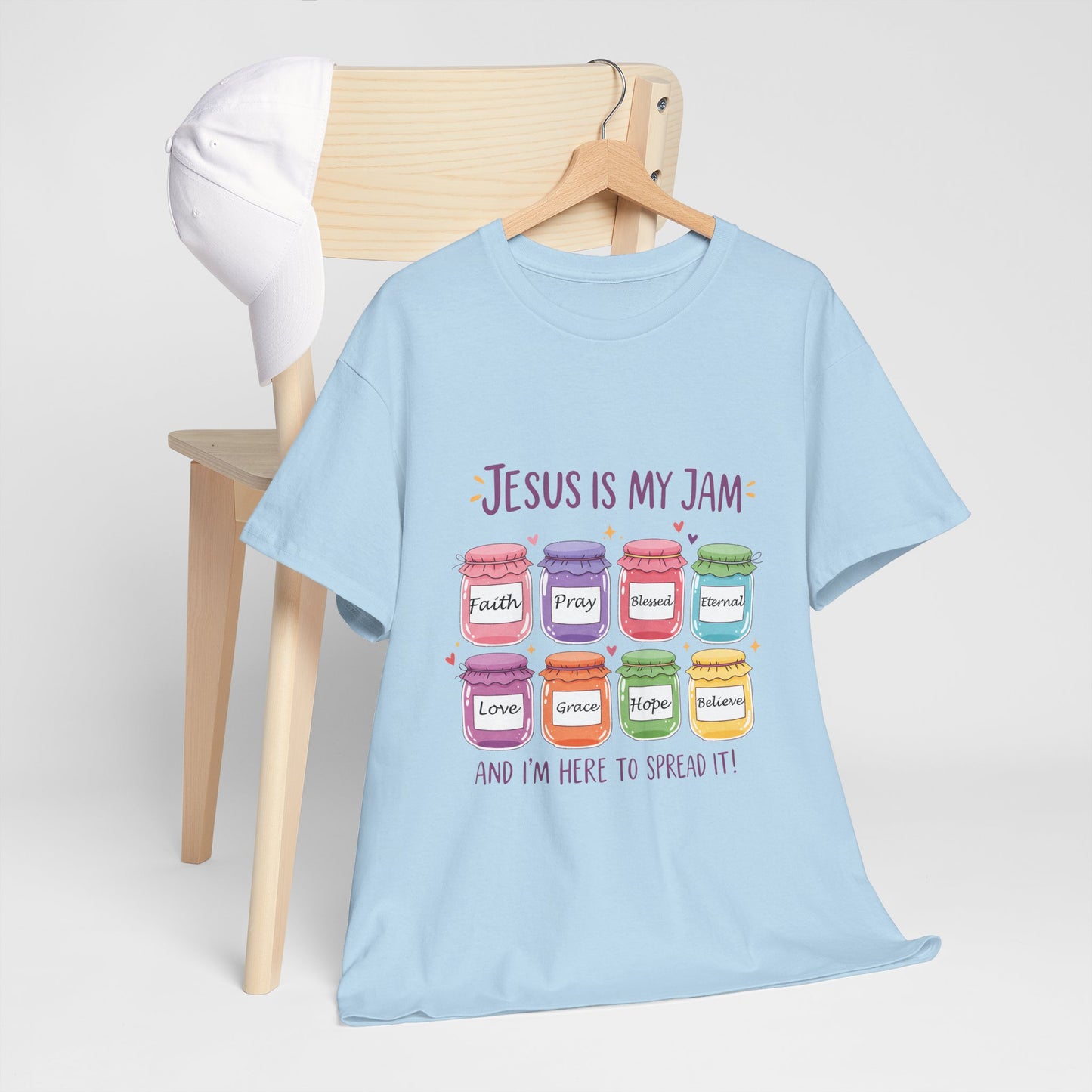 Jesus Is My Jam Shirt - Cute Christian Pun T-Shirt, Faith and Love Graphic Tee, Religious Humor Gift for Women & Men