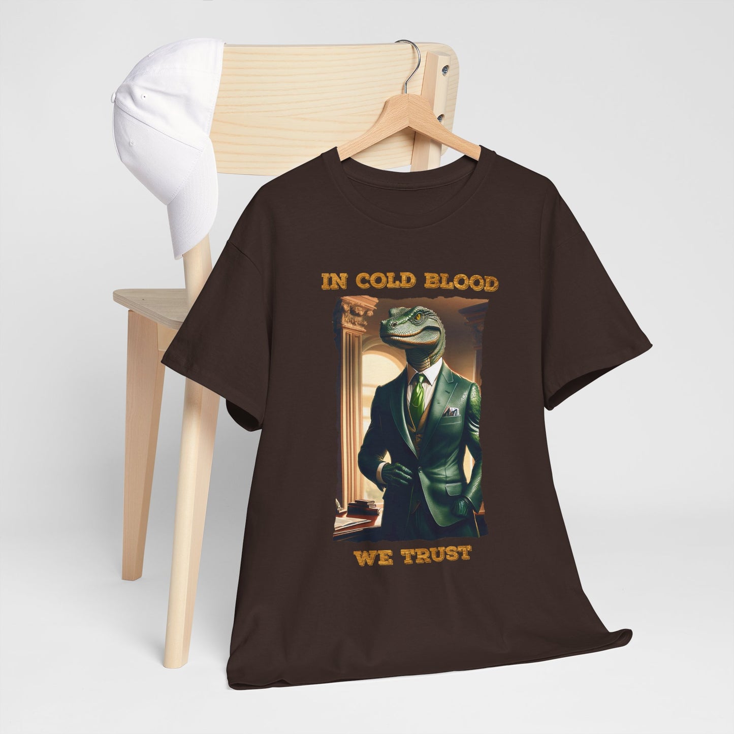 In Cold Blood We Trust Shirt - Reptilian Meme Political Satire Tee