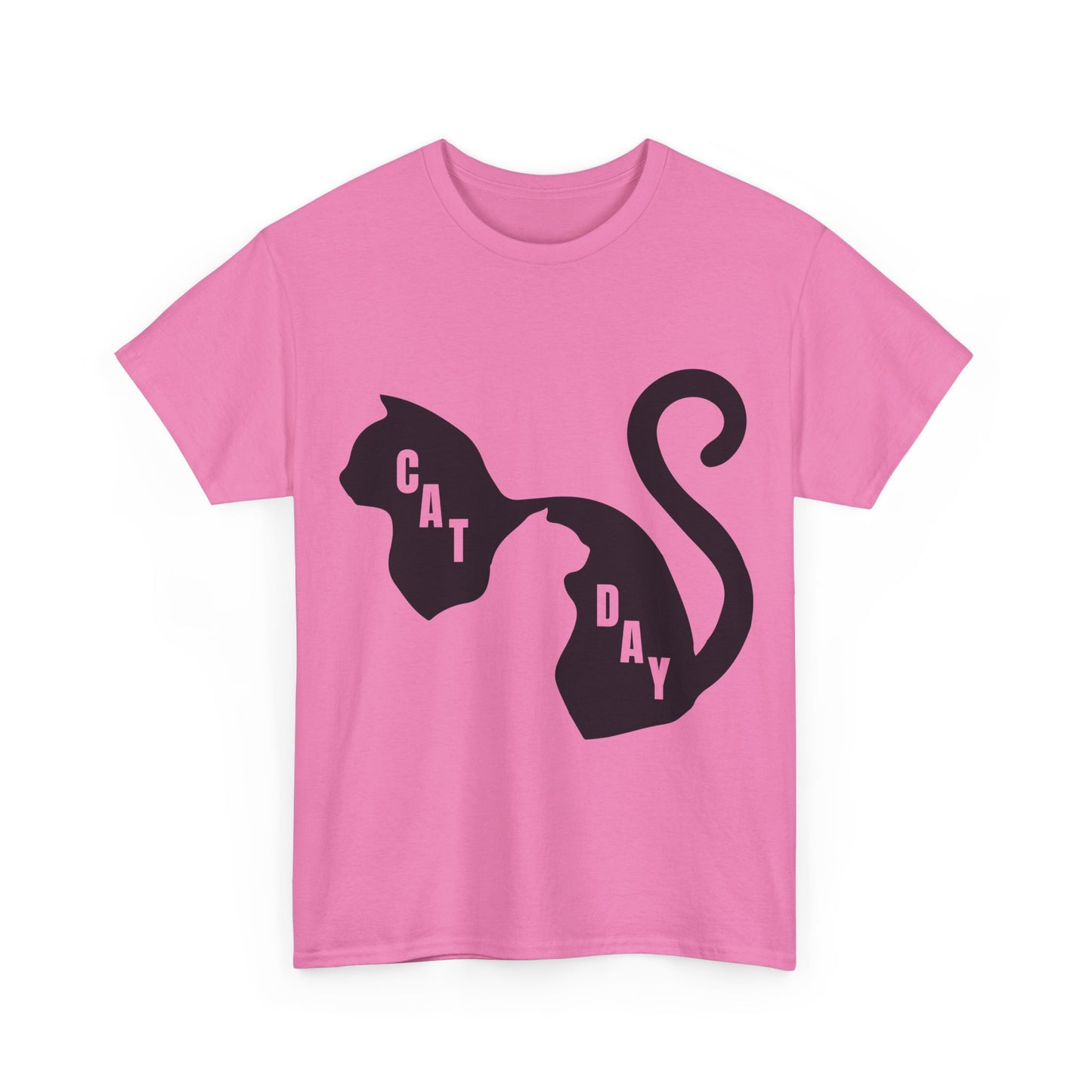 Cat Day Minimalist Black Cat Silhouette T-Shirt