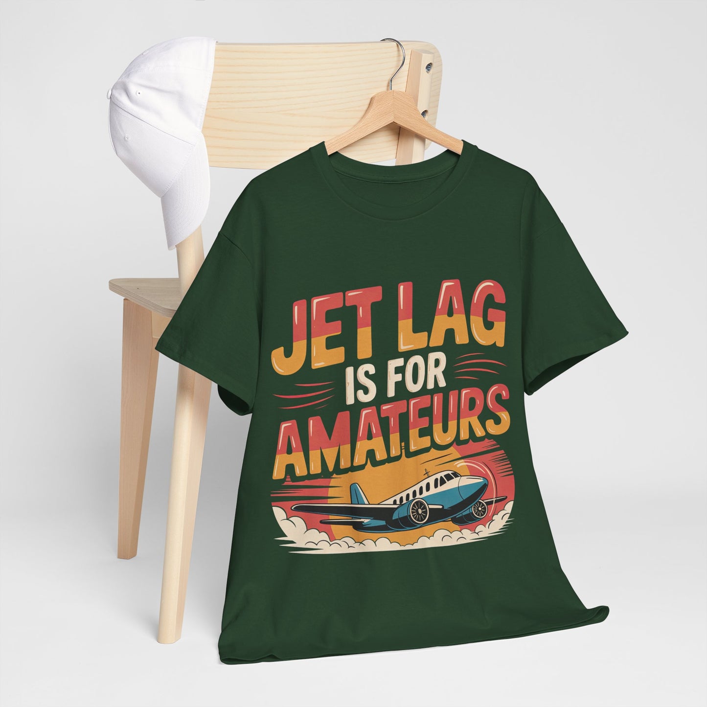 Jet Lag Is For Amateurs T-Shirt - Funny Frequent Flyer Retro Airplane Tee