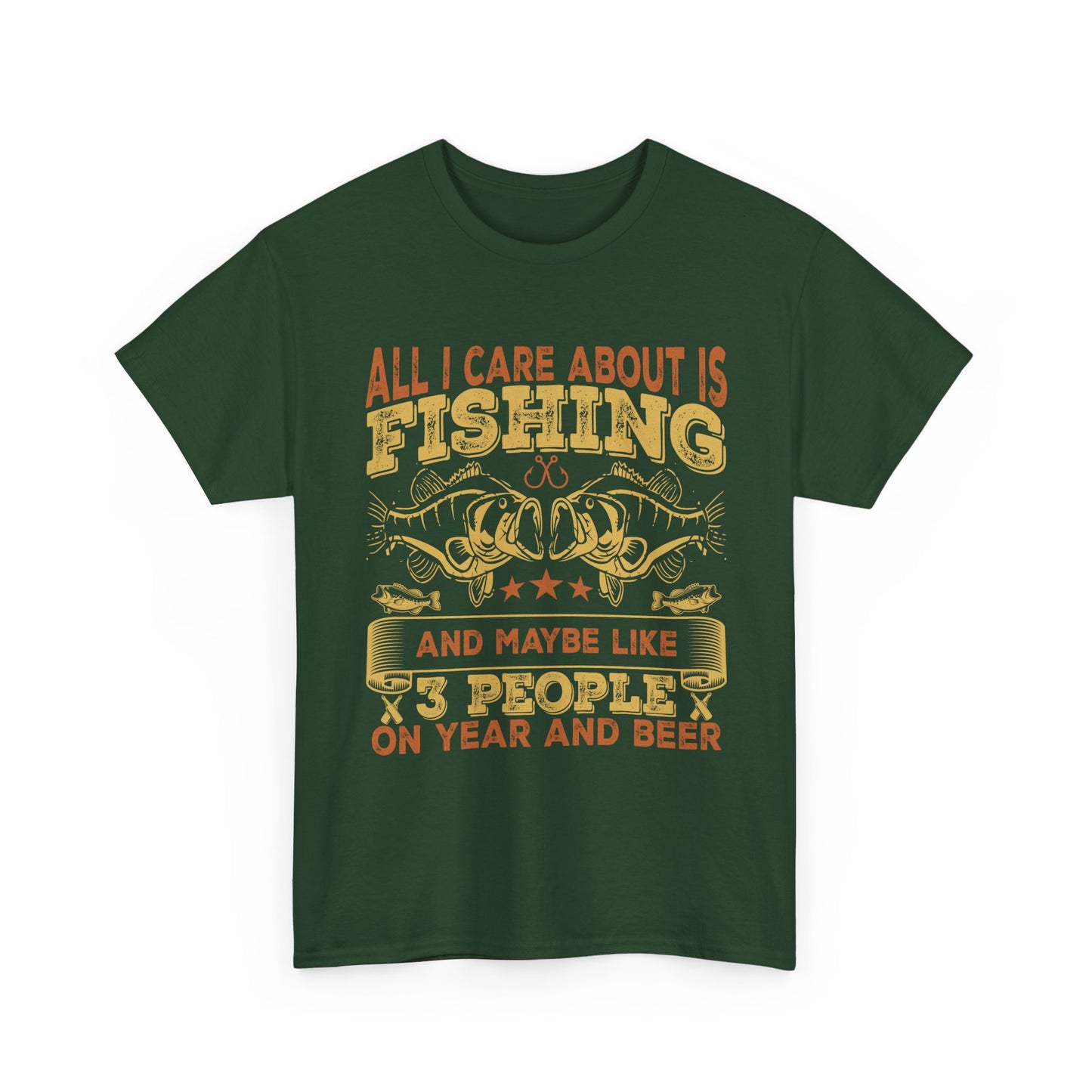 All I Care About Is Fishing T-Shirt - Funny Angler Tee