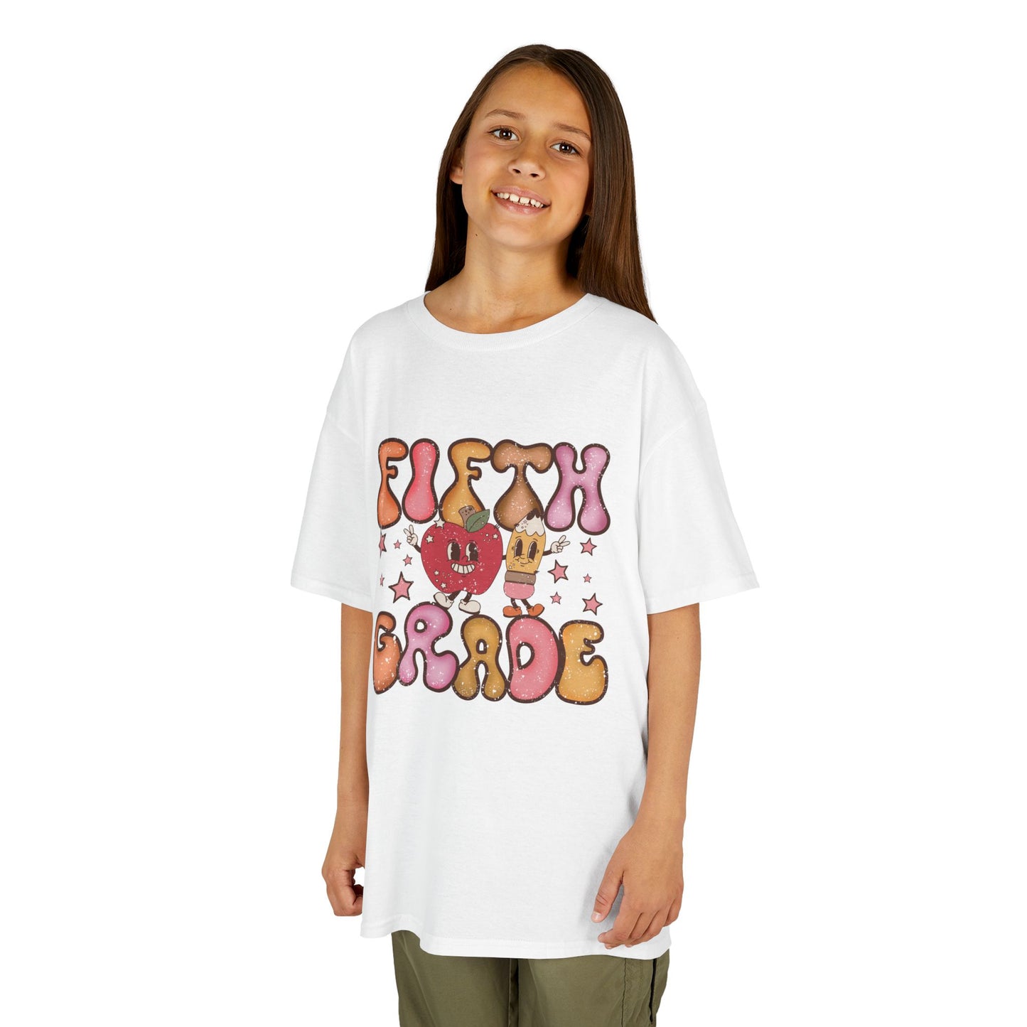 Fifth Grade Bubble Letters T-Shirt | Cute Retro Back to School Tee