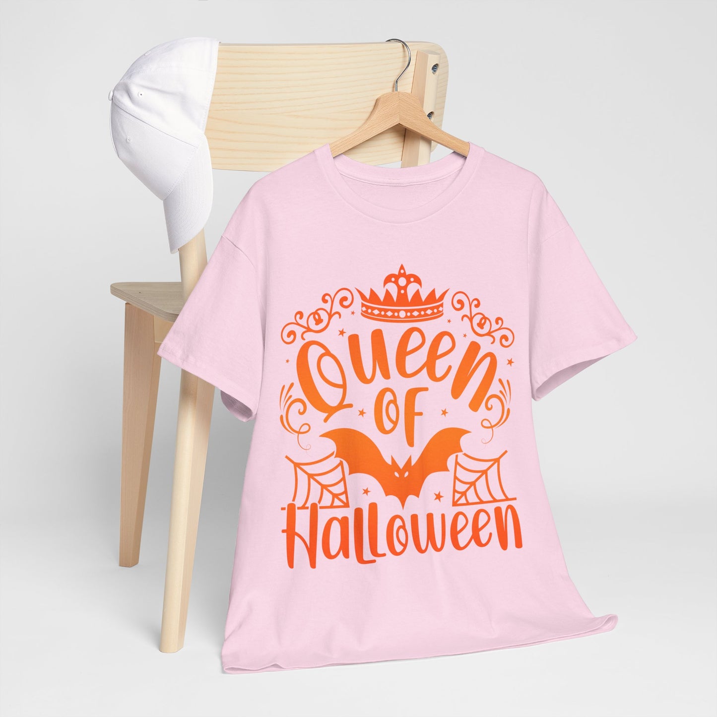 Queen of Halloween T-Shirt - Gothic Spider Web Crown Tee