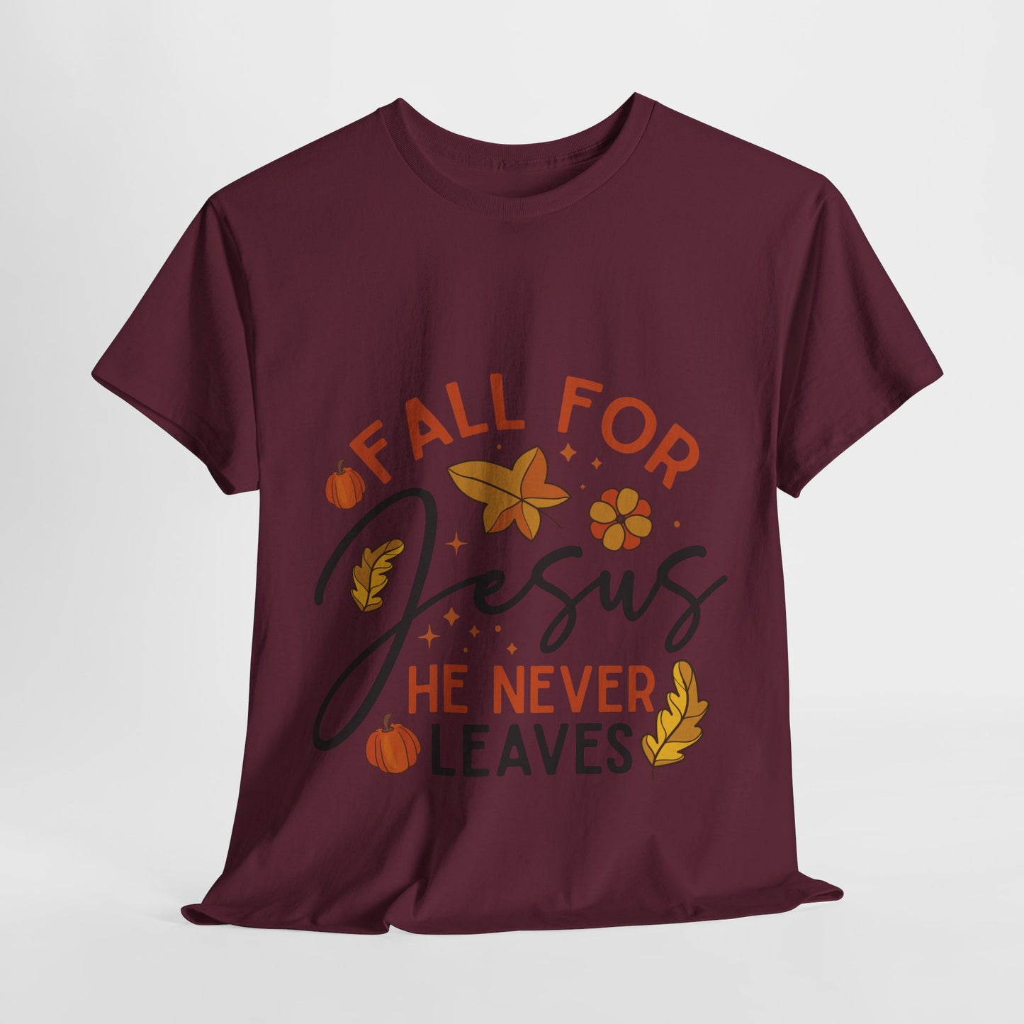 Fall For Jesus T-Shirt - Christian Faith Thanksgiving Autumn Pumpkin Tee